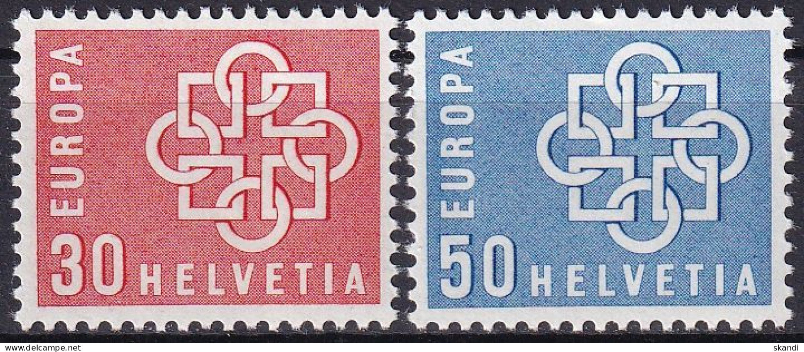 SCHWEIZ 1959 Mi-Nr. 679/80 ** MNH - CEPT - 1959