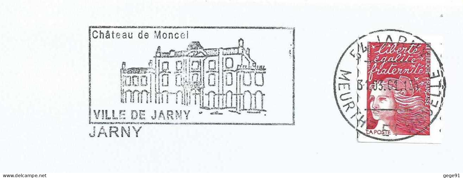 Mégras De Jarny - Château De Moncel - Enveloppe Entière - Châteaux