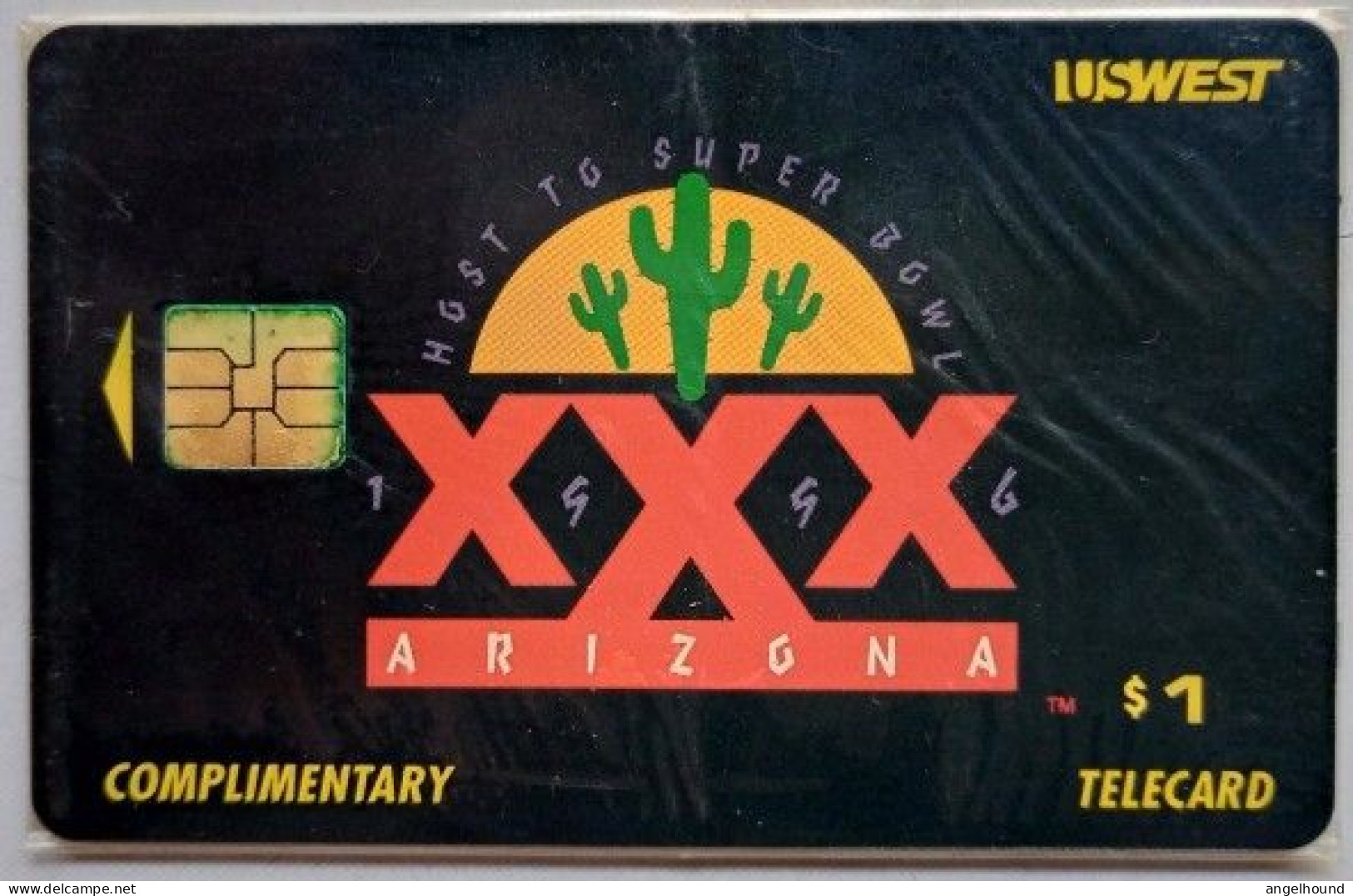 USA $1 US West Complimentary  Superbowl  XXX  1996 Arizona - Schede A Pulce