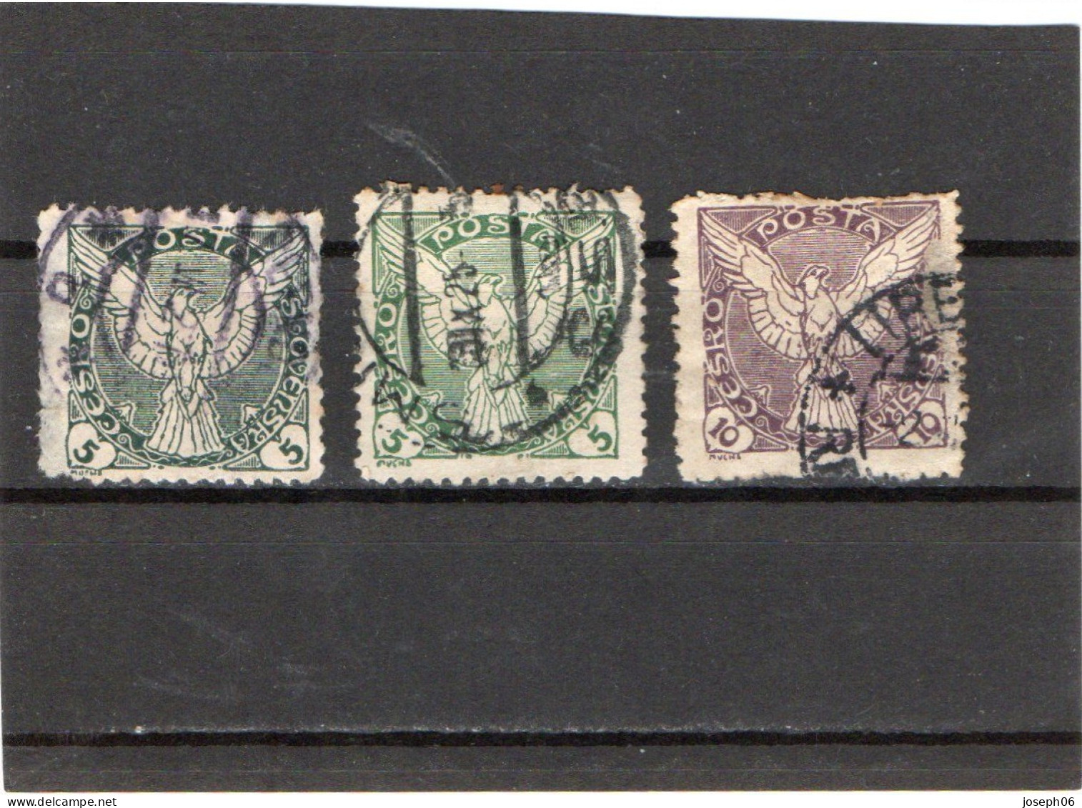 TCHECOSLOVAQUIE   1919-20  Timbres Pour Journaux  Y.T. N° 1  à  8  Incomplet  Oblitéré  Non Dentelé - Newspaper Stamps