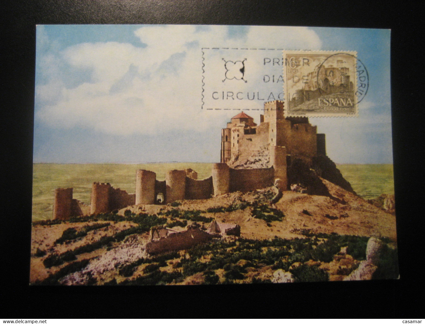 1967 Castillo De Loarre Huesca Castle Chateau Maxi Maximum Card SPAIN - Châteaux