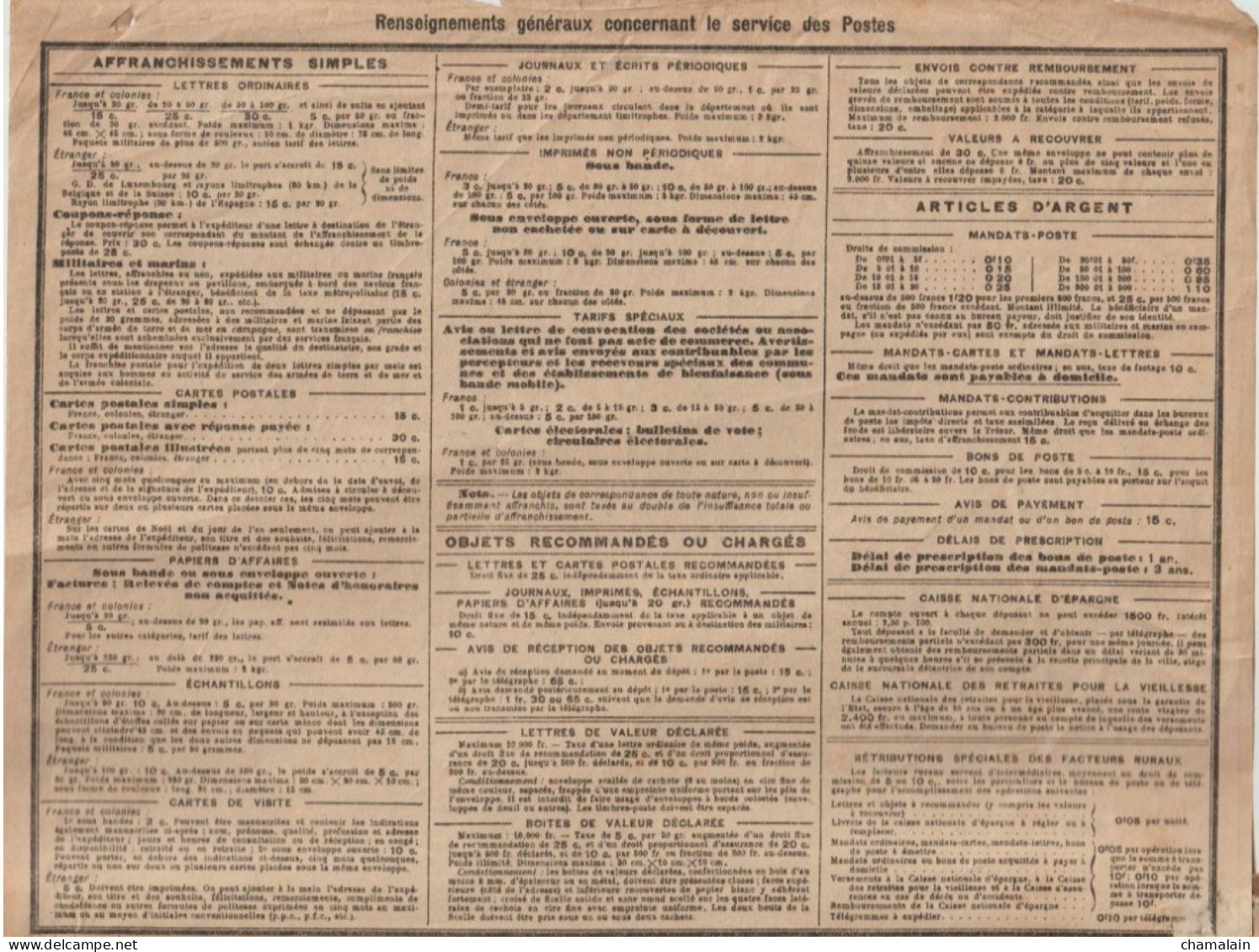 ALMANACH Des P.T.T  Année 1920 - Edition De L'Orphelinat Des Sous-Agents Et Ouvriers. Meurthe & Moselle - Grand Format : 1901-20