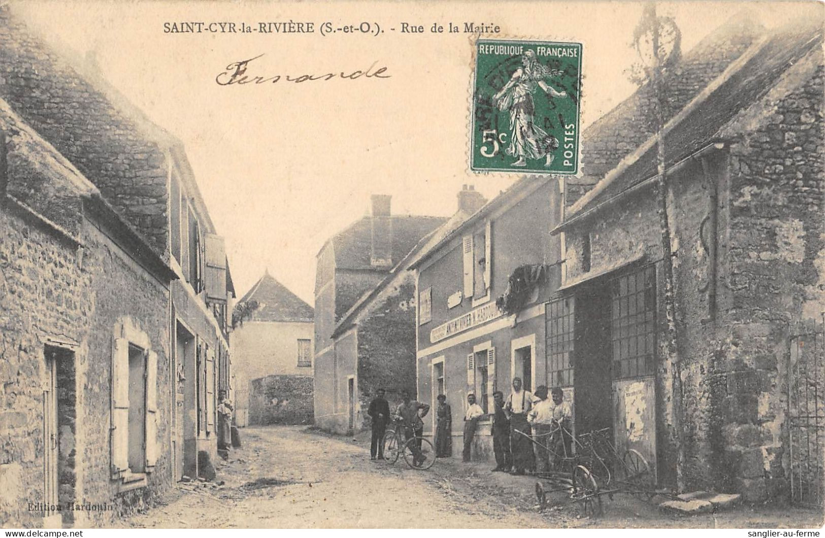 CPA 91 SAINT CYR LA RIVIERE / RUE DE LA MAIRIE - Autres & Non Classés