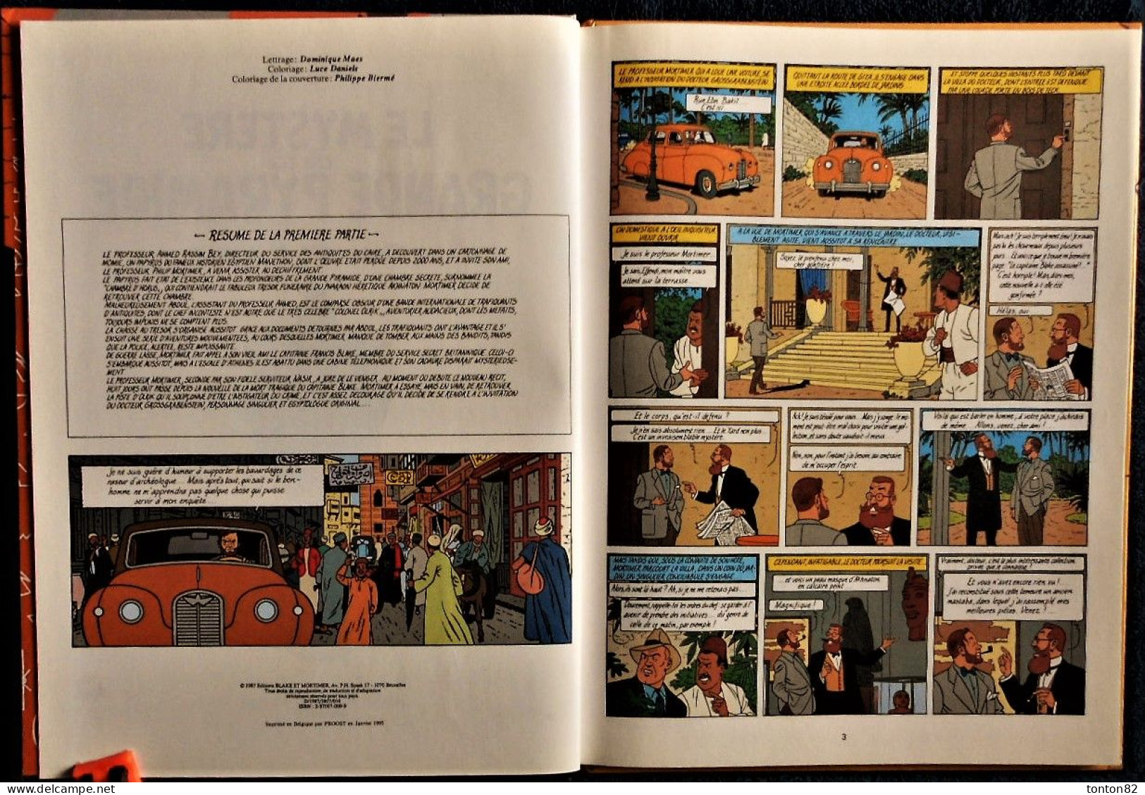 E.P. Jacobs - Le Mystère de la Grande Pyramide - Tome 1 et 2  - Éditions Blake et Mortimer - ( 1995 ) .