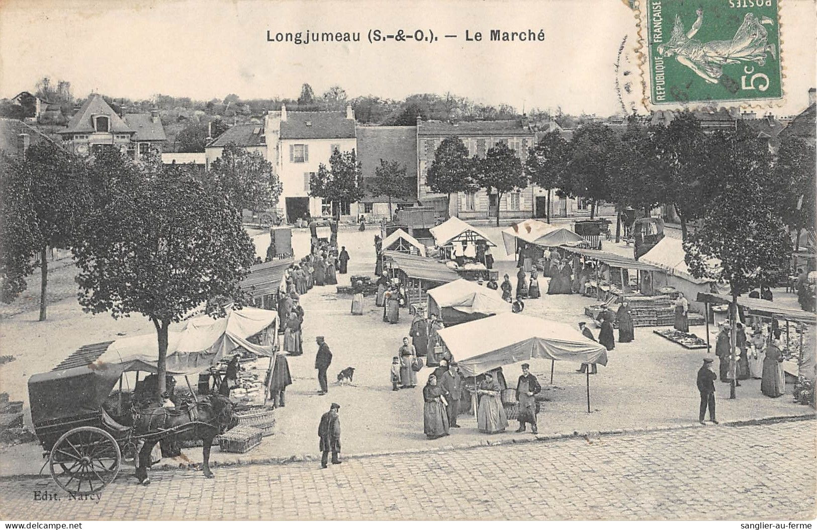 CPA 91 LONGJUMEAU / LE MARCHE - Longjumeau