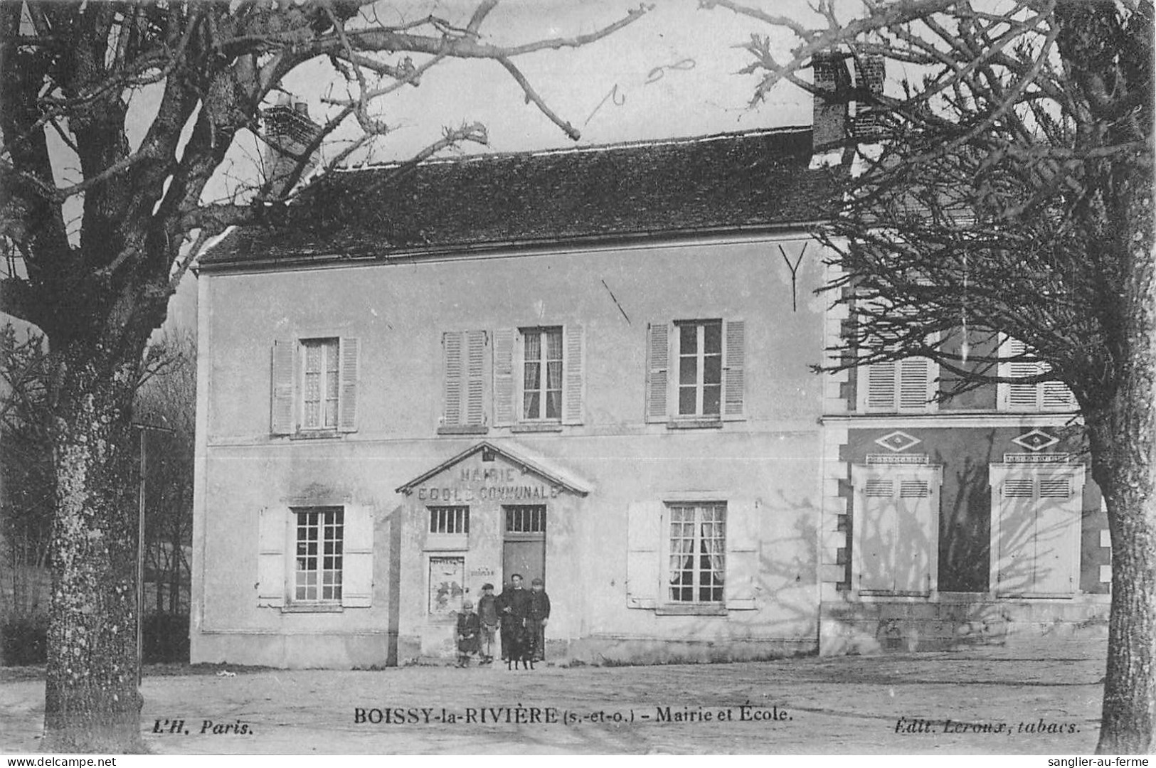 CPA 91 BOISSY LA RIVIERE / MAIRIE / ECOLE - Sonstige & Ohne Zuordnung