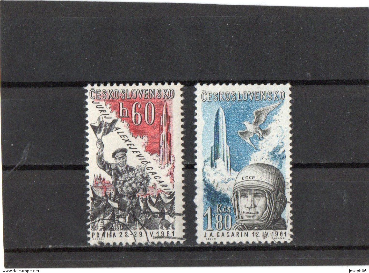 TCHECOSLOVAQUIE   1961  Poste Aérienne  Y.T. N° 51  52  Oblitéré - Posta Aerea