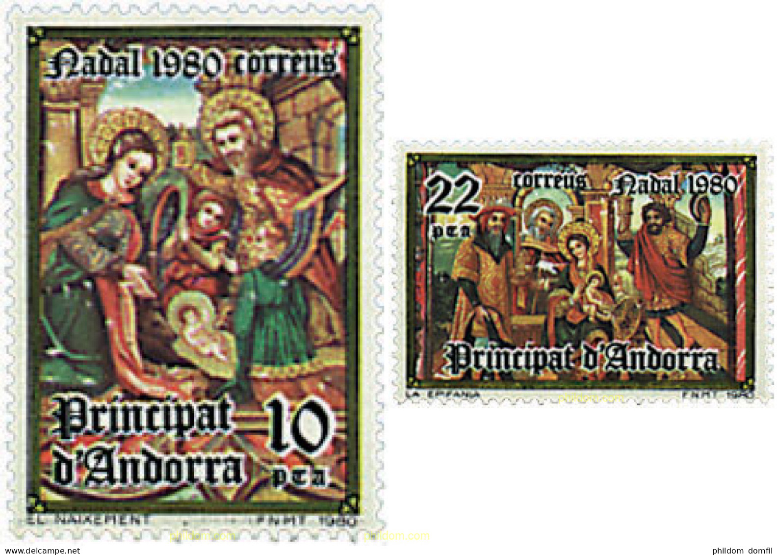 46154 MNH ANDORRA. Admón Española 1980 NAVIDAD - Used Stamps