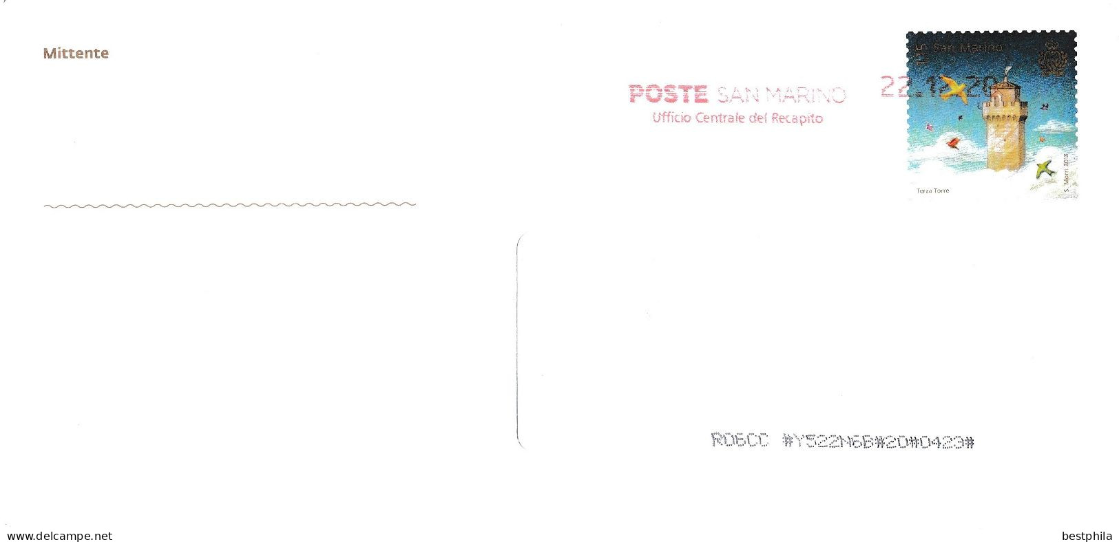 San Marino - Postal History & Philatelic Cover With Registered Letter - 694 - Entiers Postaux