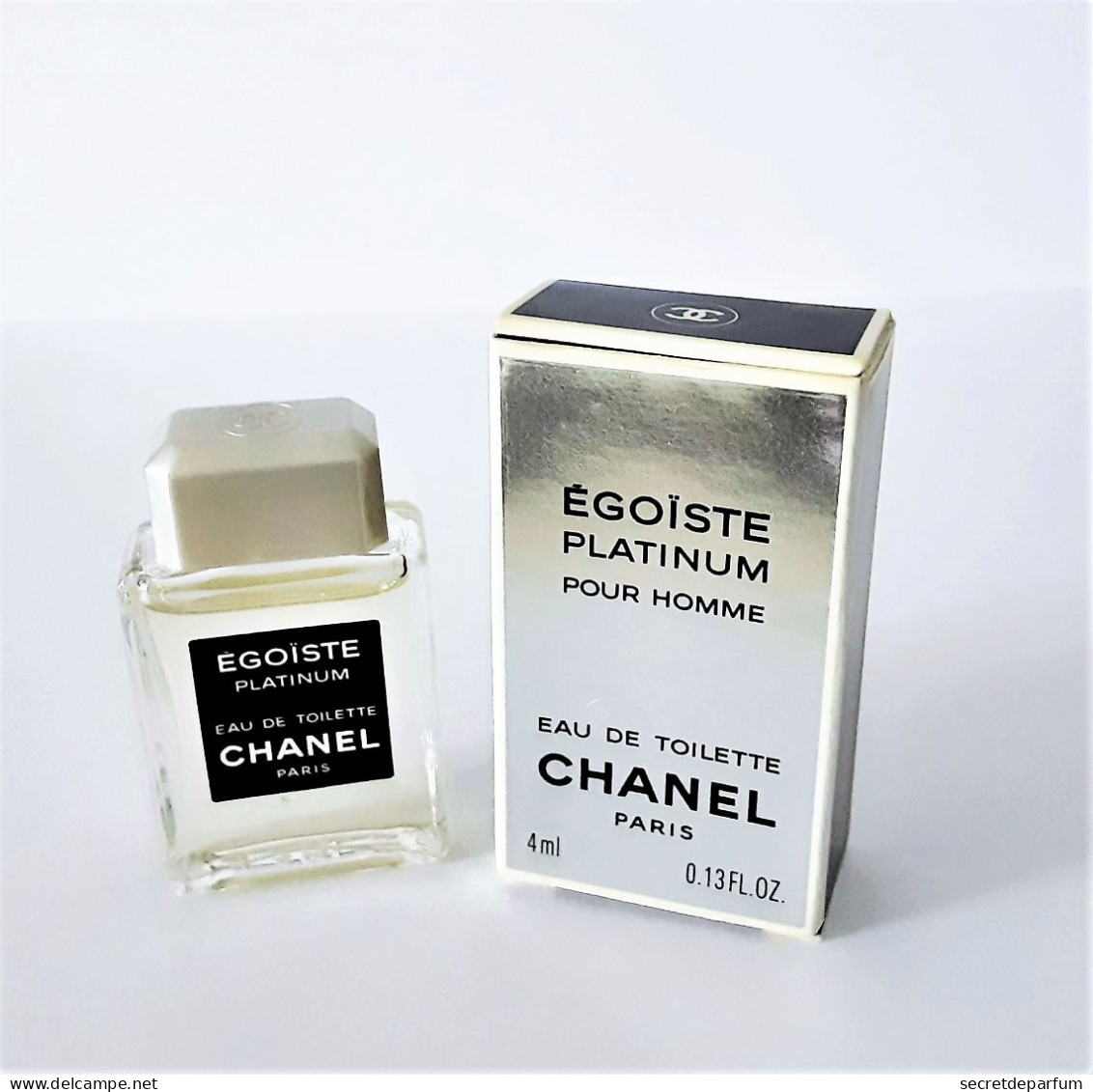 Miniatures De Parfum EGOISTE PLATINUM Pour HOMME De  CHANEL   EDT   4 Ml   + BOITE - Miniatures Hommes (avec Boite)