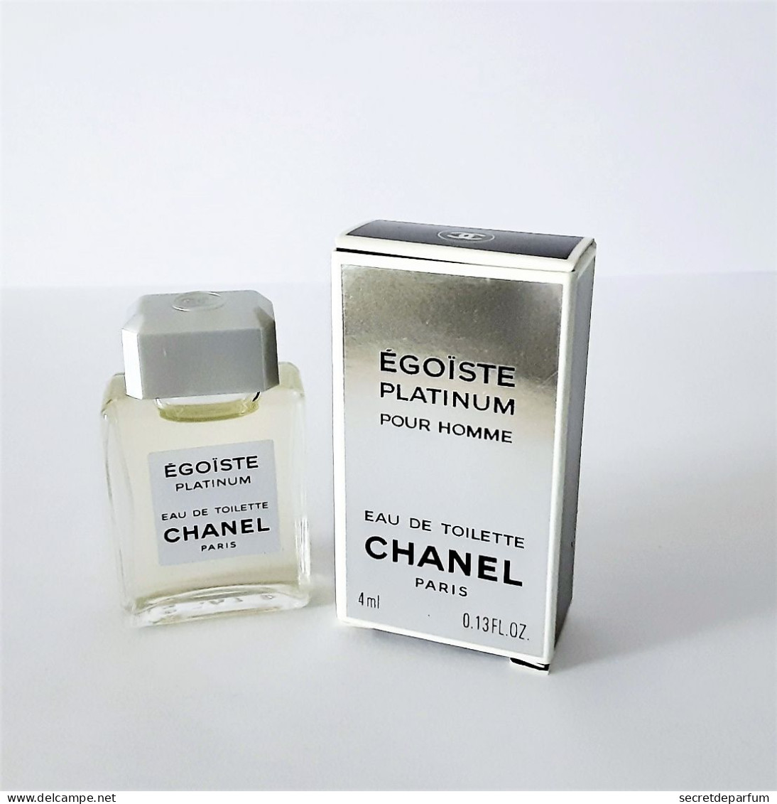 Miniatures De Parfum EGOISTE PLATINUM Pour HOMME De  CHANEL   EDT   4 Ml   + BOITE - Miniatures Men's Fragrances (in Box)