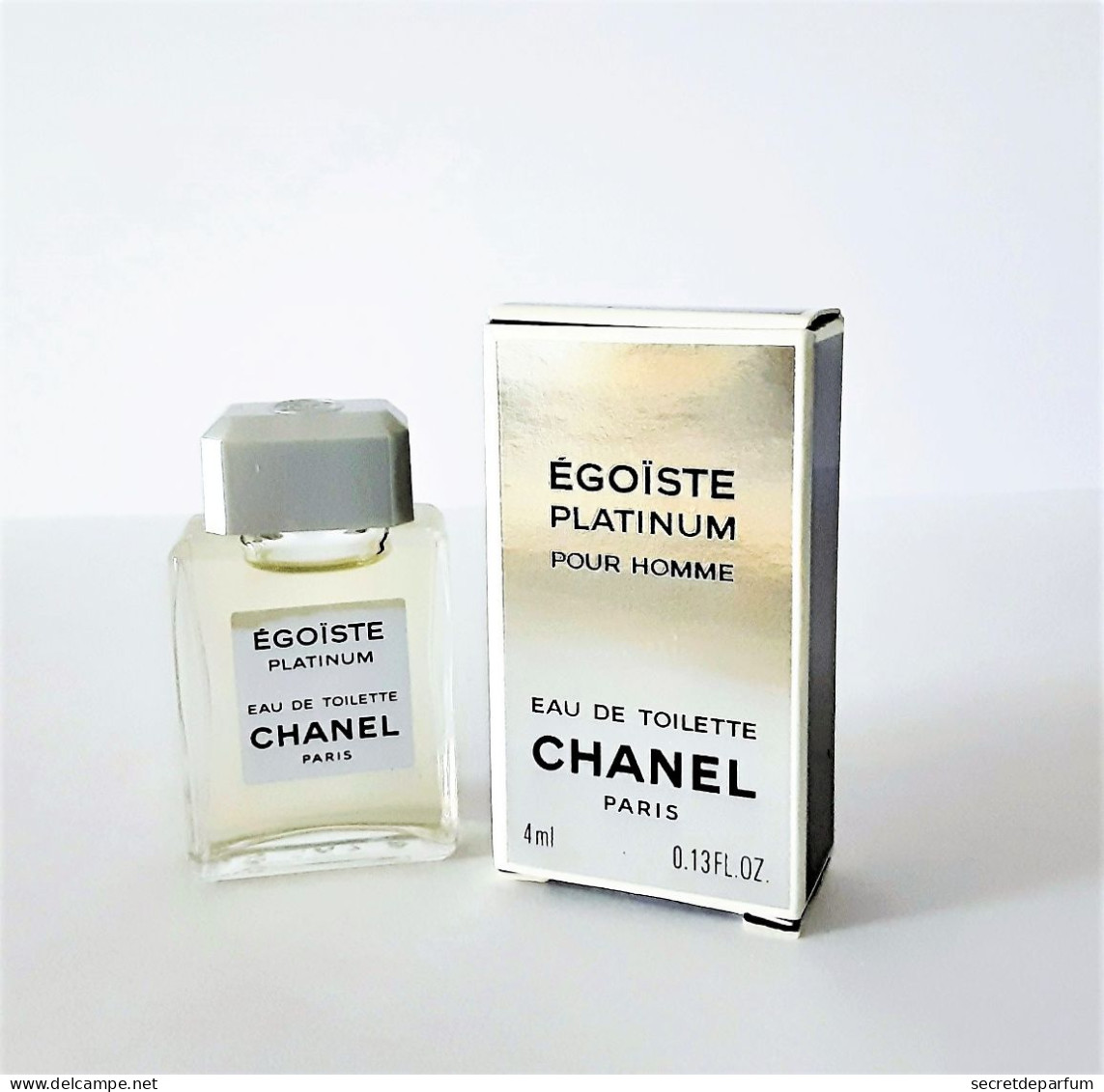 Miniatures De Parfum EGOISTE PLATINUM Pour HOMME De  CHANEL   EDT   4 Ml   + BOITE - Miniatures Men's Fragrances (in Box)