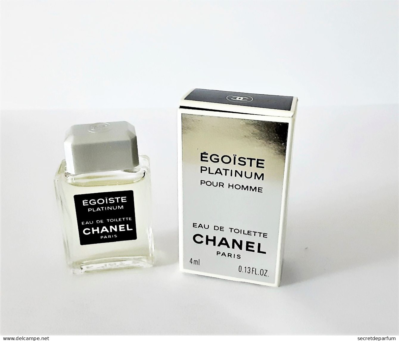 Miniatures De Parfum EGOISTE PLATINUM Pour HOMME De  CHANEL   EDT   4 Ml   + BOITE - Miniatures Men's Fragrances (in Box)