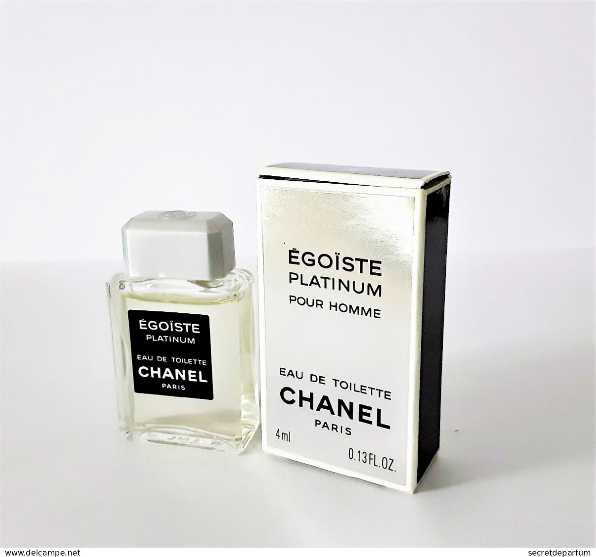 Miniatures De Parfum EGOISTE PLATINUM Pour HOMME De  CHANEL   EDT   4 Ml   + BOITE - Miniatures Hommes (avec Boite)