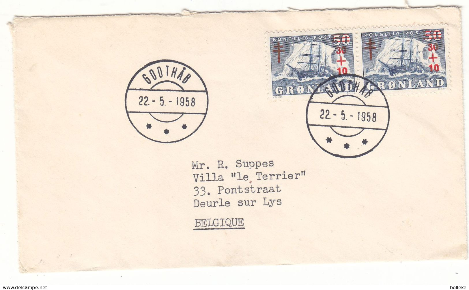 Groenland - Lettre De 1958 - Oblit Godthäb - Bateaux - Voiliers - - Neufs