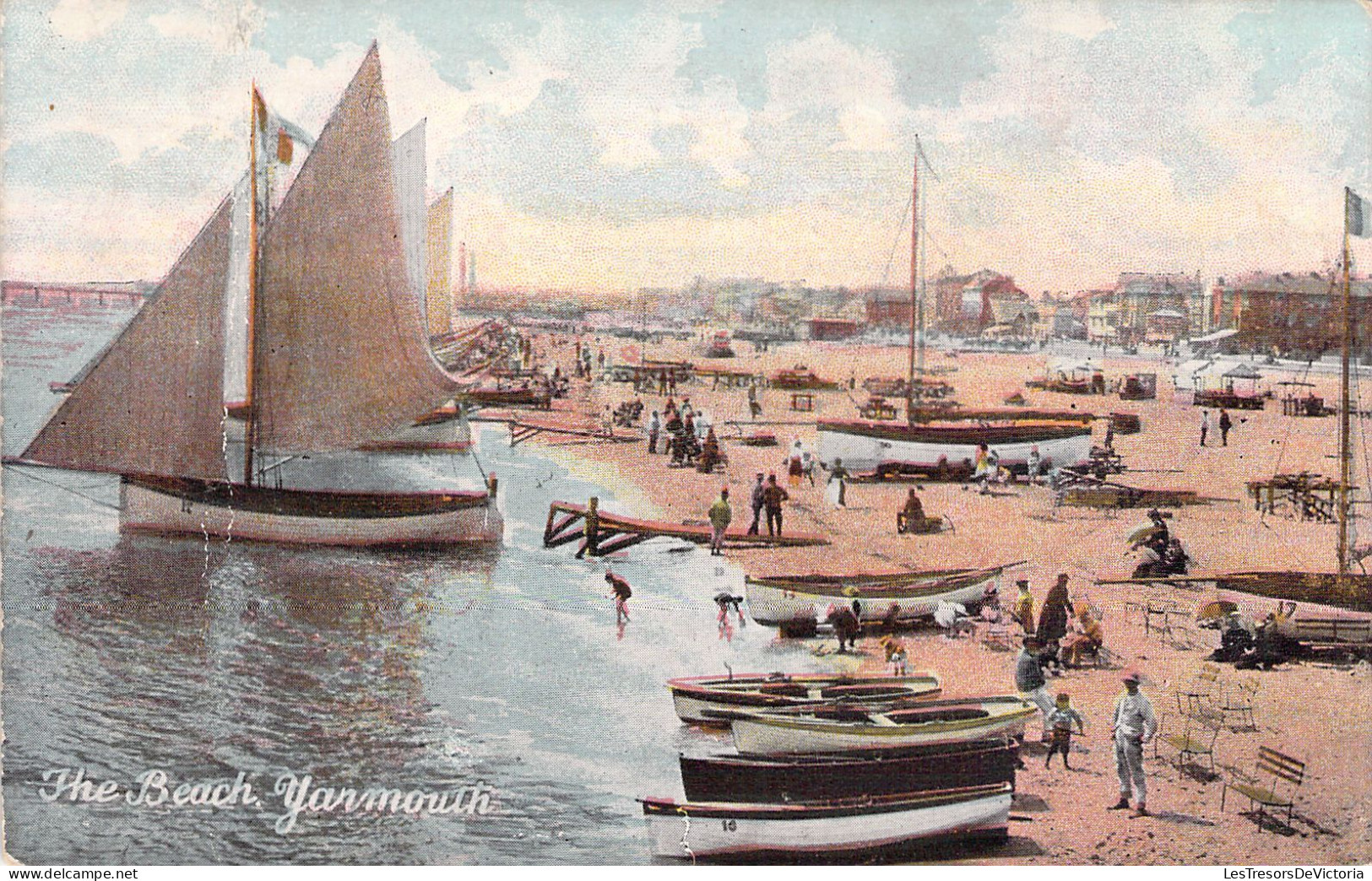 ROYAUME UNI - YARMOURTH - The Beach - Voilier - Carte Postale Ancienne - Andere & Zonder Classificatie