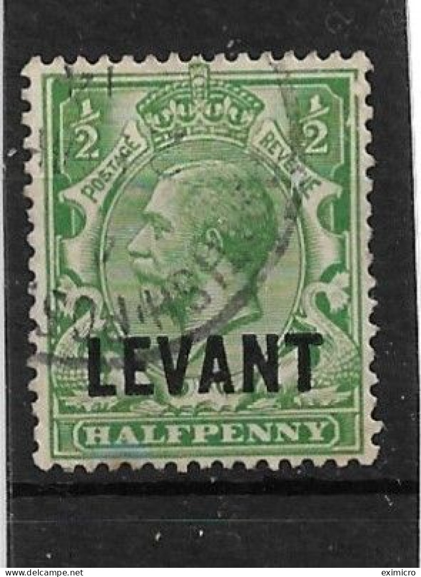 BRITISH LEVANT 1911 - 1913 ½d GREEN SG L16 FINE USED Cat £3.50 - Britisch-Levant