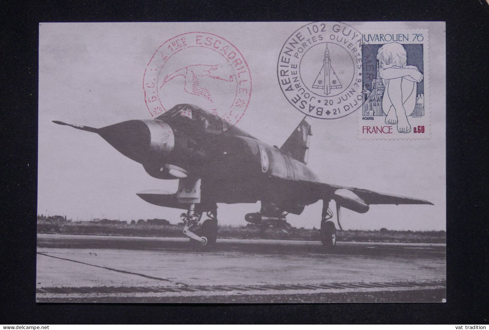 FRANCE - Cachet De La Base Aérienne De Dijon Sur Carte Postale En 1976 - L 142479 - Posta Aerea Militare
