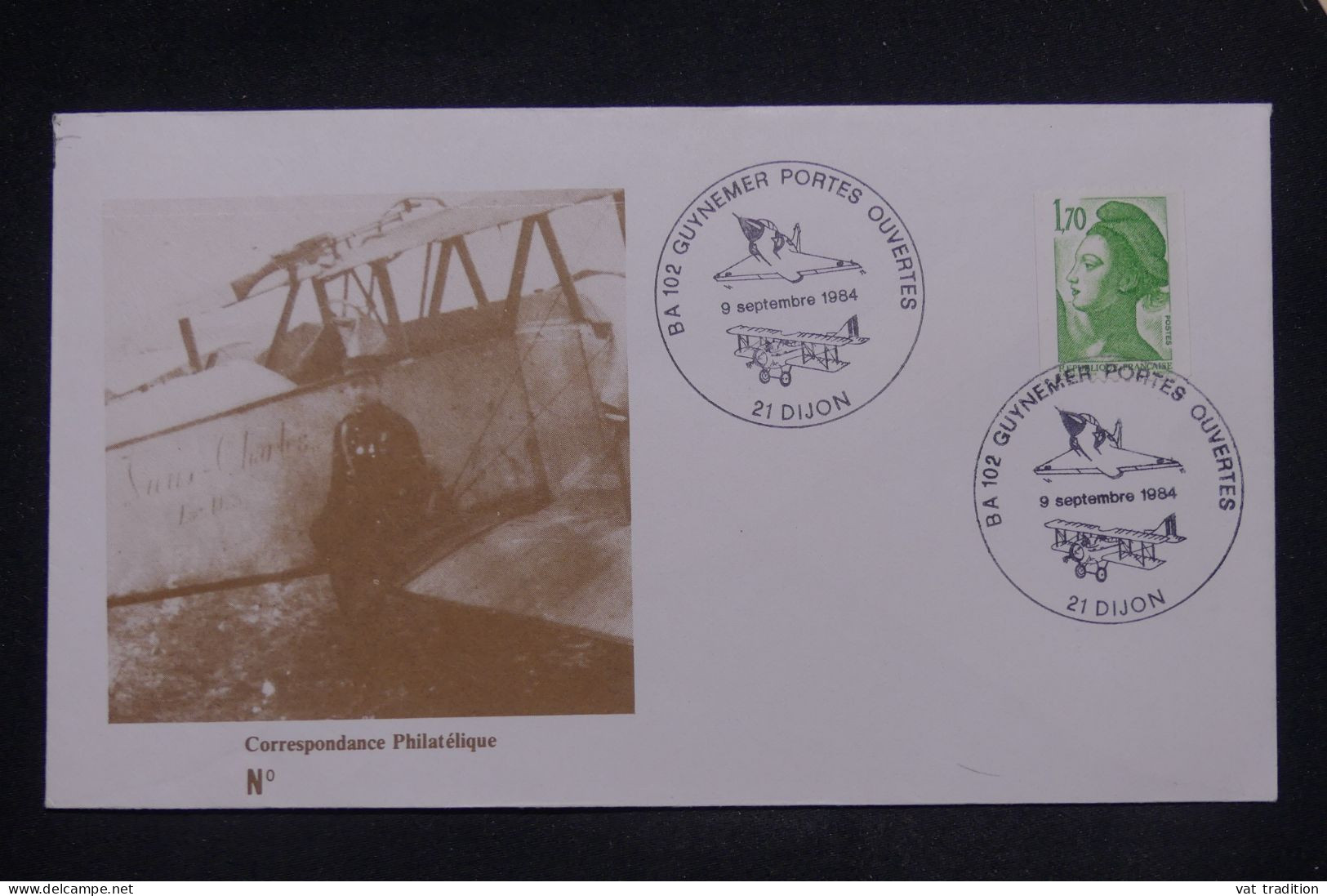 FRANCE - Enveloppe Souvenir De La Base Aérienne De Dijon En 1984 - L 142482 - Military Airmail