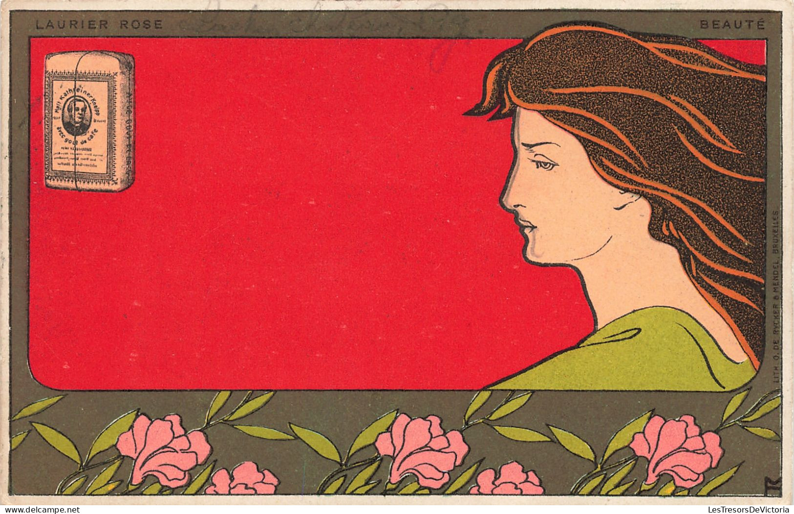 Illustrateur - Henri Meunier - Style Art Nouveau - Laurier Rose - Beauté - Carte Postale Ancienne - Other & Unclassified