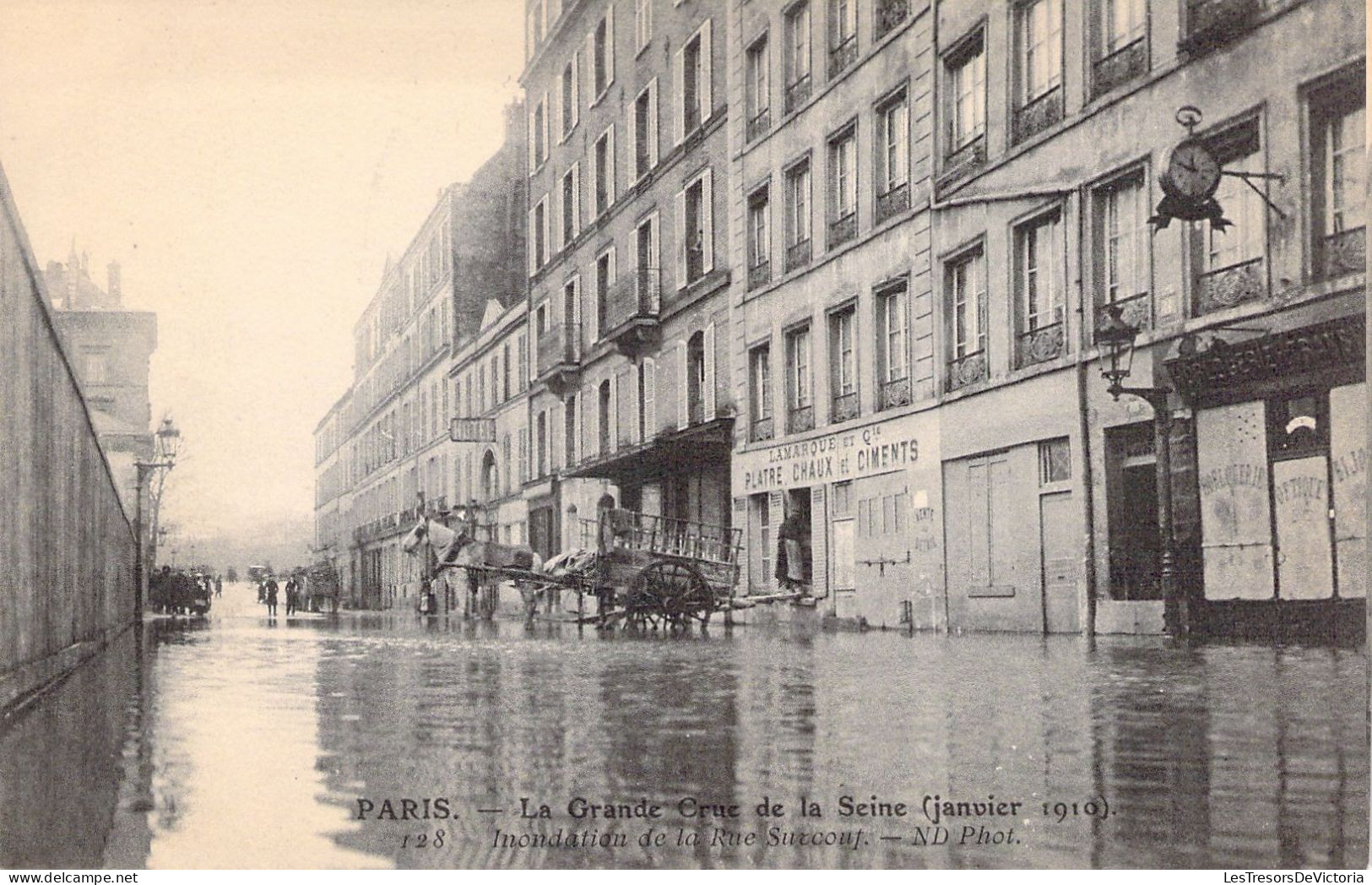 FRANCE - 75 - PARIS - La Grande Crue De La Seine - La Rue Surcouf - Carte Postale Ancienne - Überschwemmung 1910