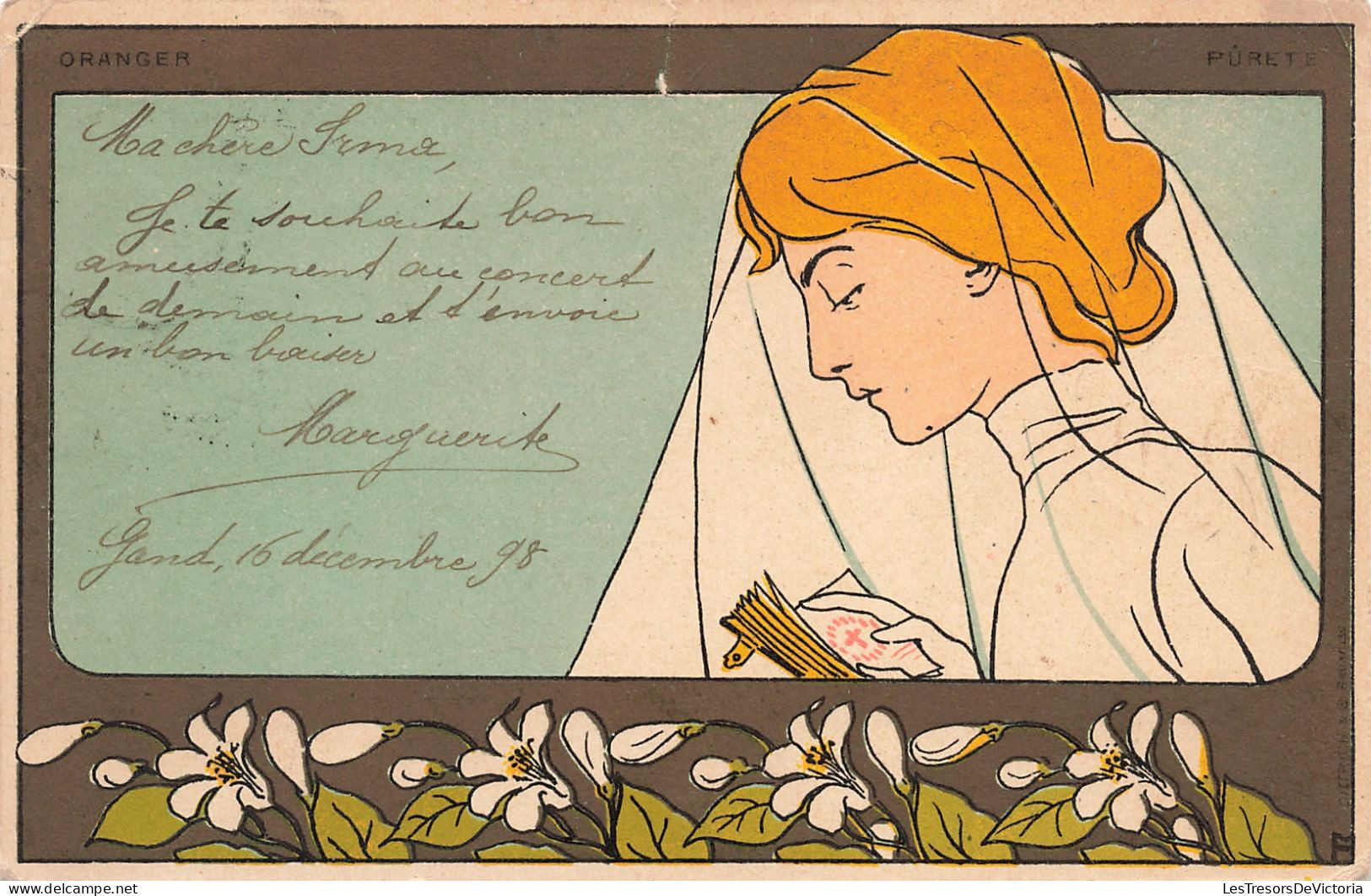 Illustrateur - Henri Meunier - Style Art Nouveau - Oranger - Pureté - Carte Postale Ancienne - Other & Unclassified