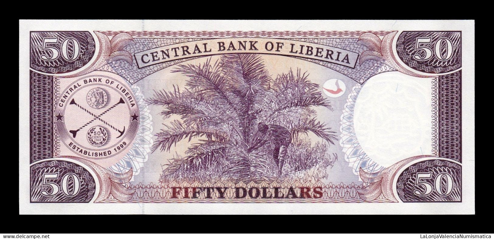 Liberia 50 Dollars 2011 Pick 29f Sc Unc - Liberia