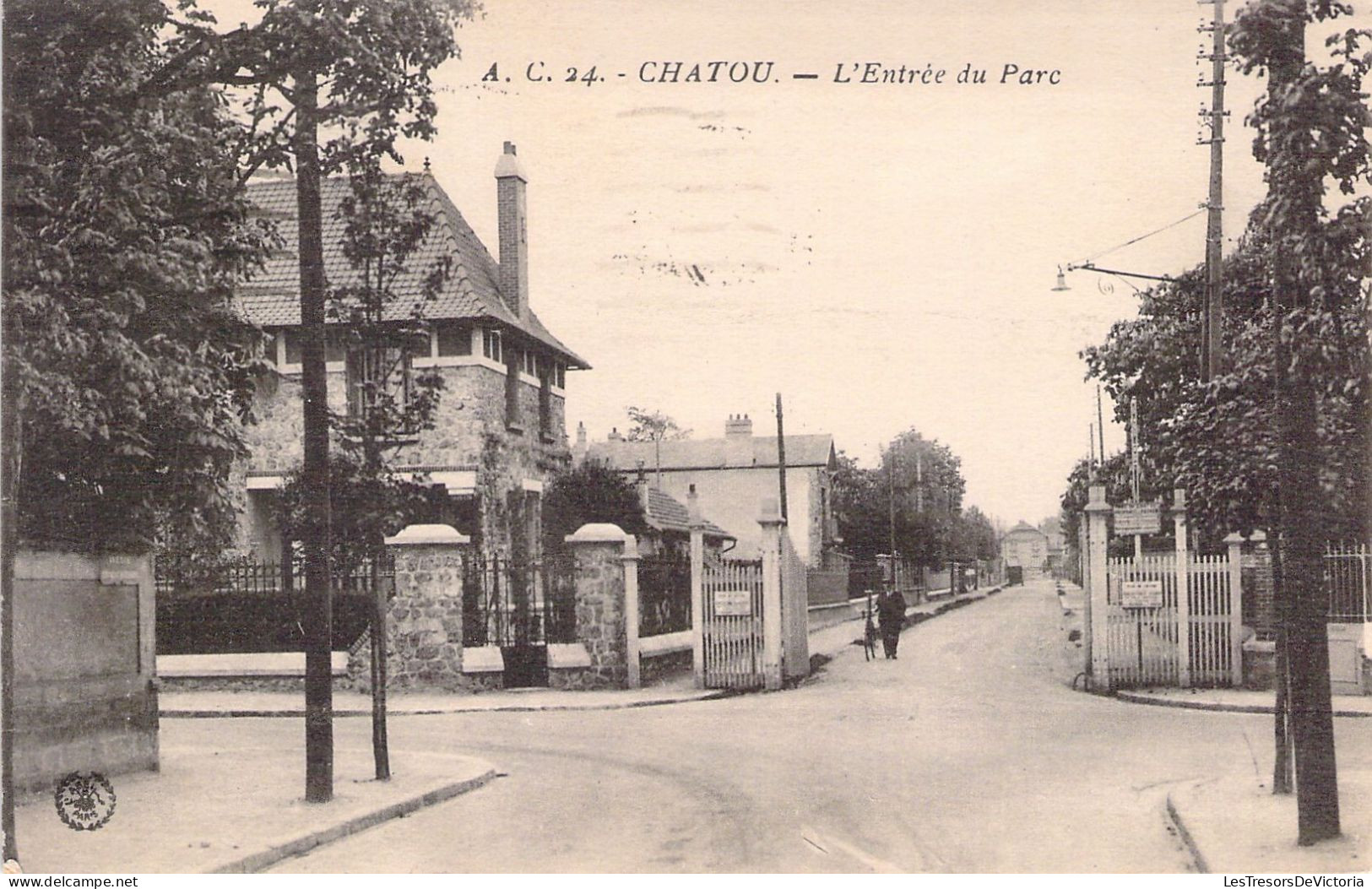 FRANCE - 78 - CHATOU - L'Entrée Du Parc  - Carte Postale Ancienne - Chatou