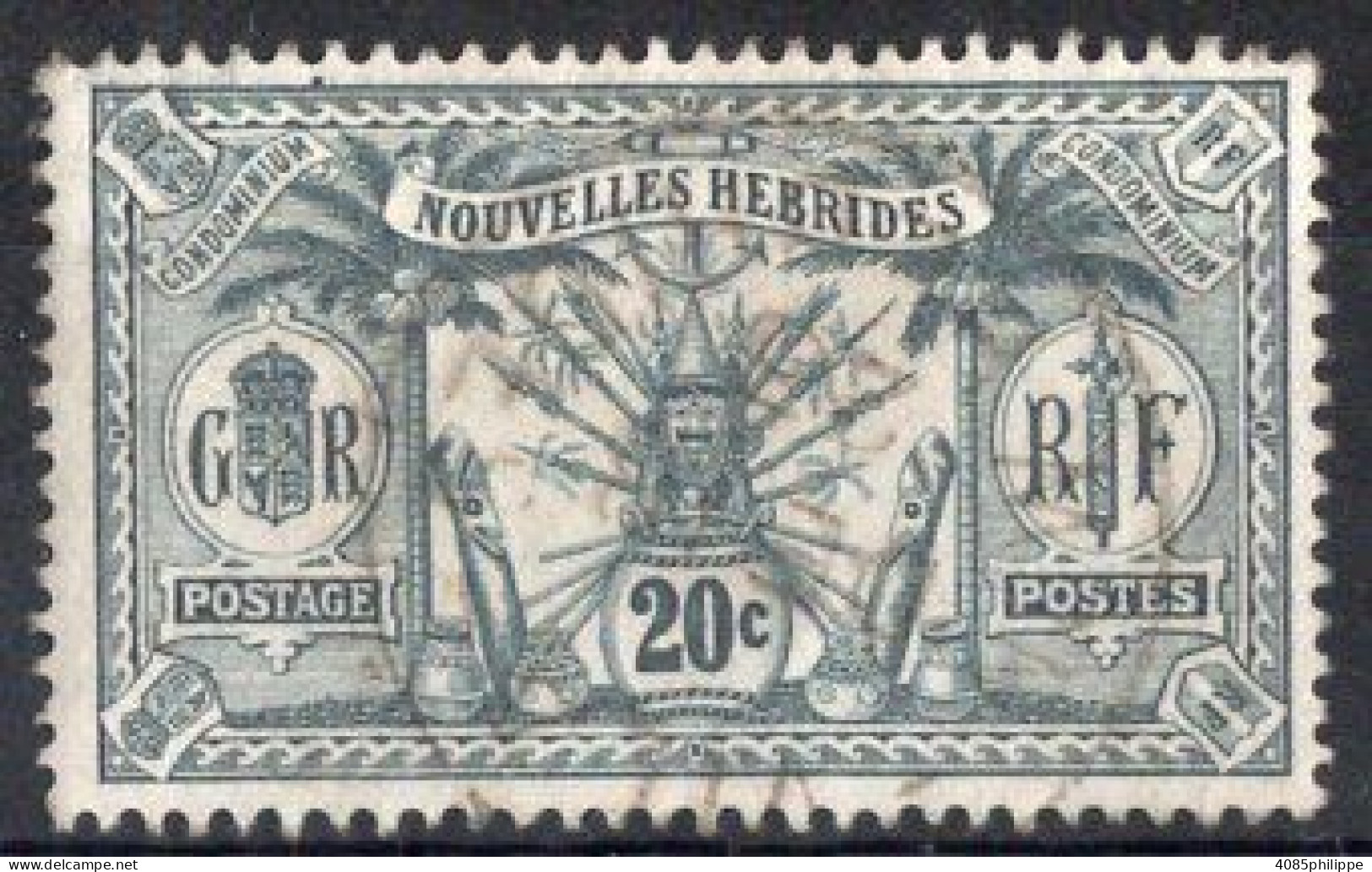 Nouvelles HEBRIDES Timbre-poste N°40 Oblitéré TB Cote : 5.00€ - Gebraucht