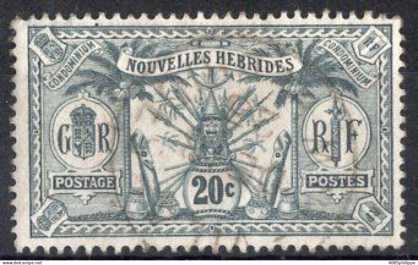 Nouvelles HEBRIDES Timbre-poste N°40 Oblitéré TB Cote : 5.00€ - Used Stamps