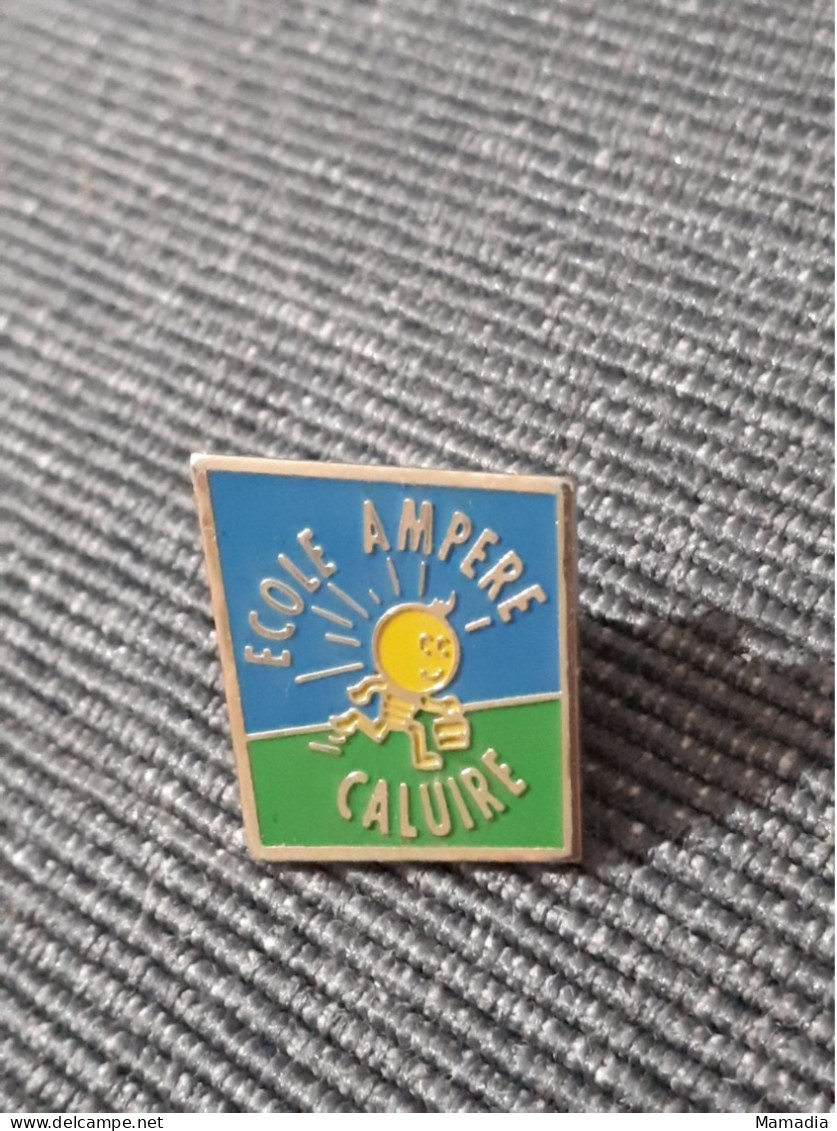 PIN'S PINS BADGE CALUIRE ECOLE AMPERE - Città