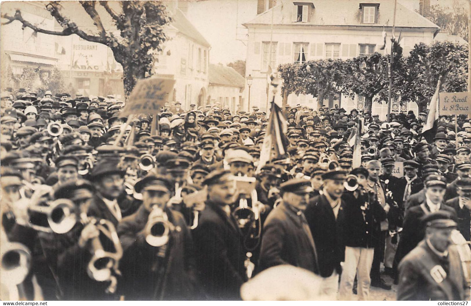 60-PRECY-SUR-OISE- 4 CARTES-PHOTO- 1926- FÊTE DEFILE - Précy-sur-Oise