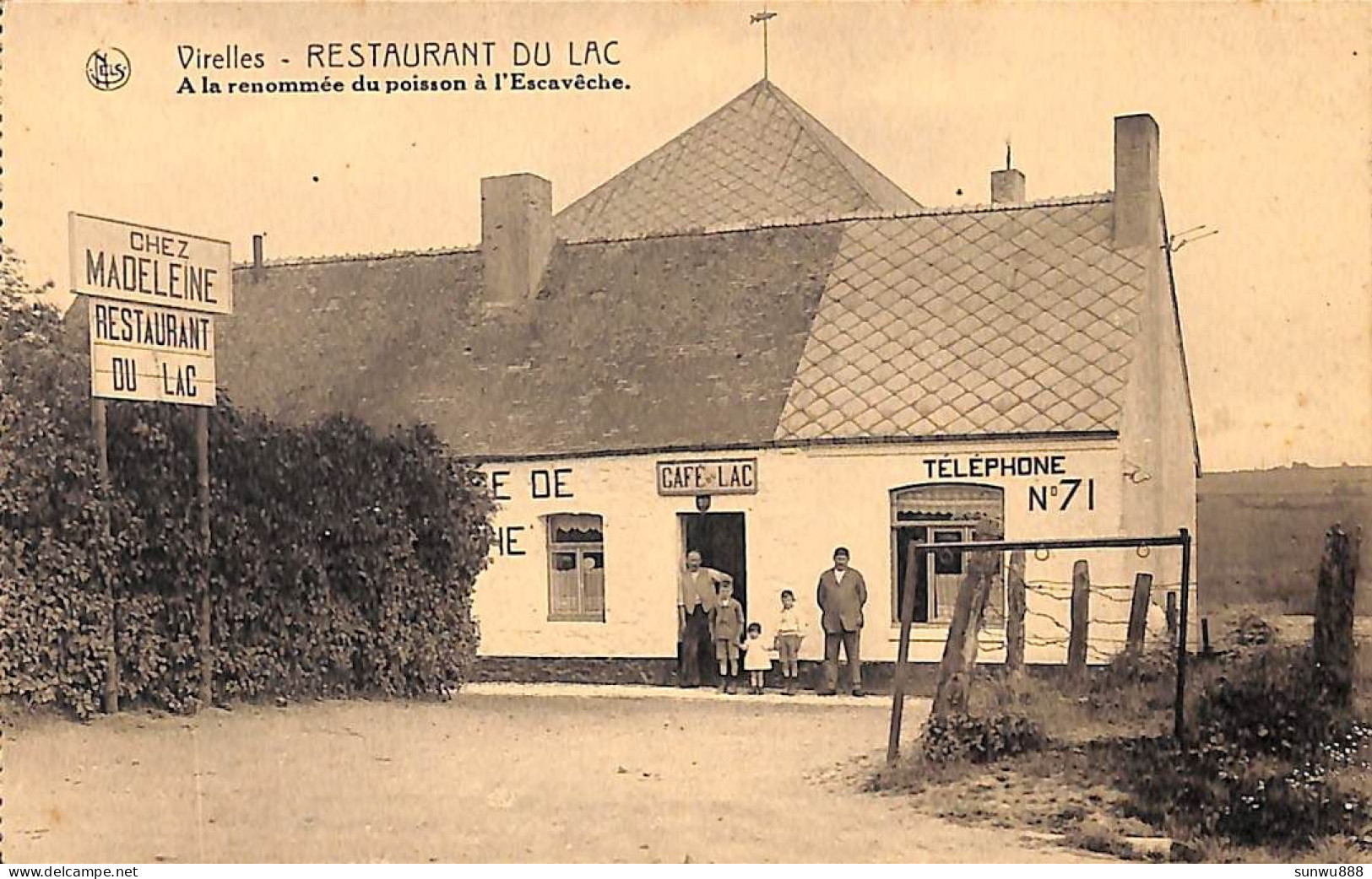 Virelles - Restaurant Du Lac - Café A La Renommée Du Poisson à L'Escavêche (animée) - Chimay