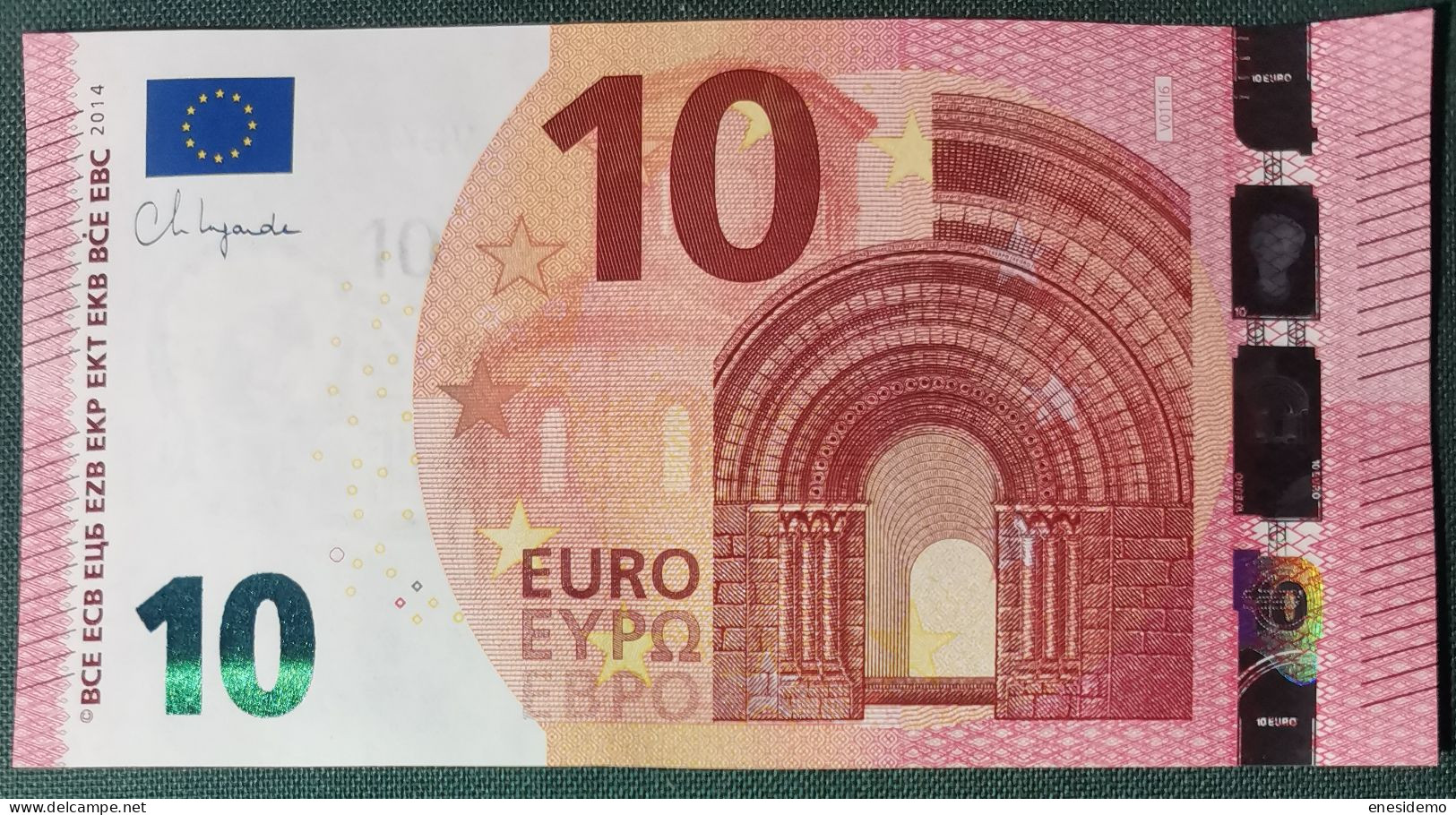 10 EURO SPAIN 2014 LAGARDE V011I6 VB LAST POSITION SC FDS UNC.  PERFECT - 10 Euro