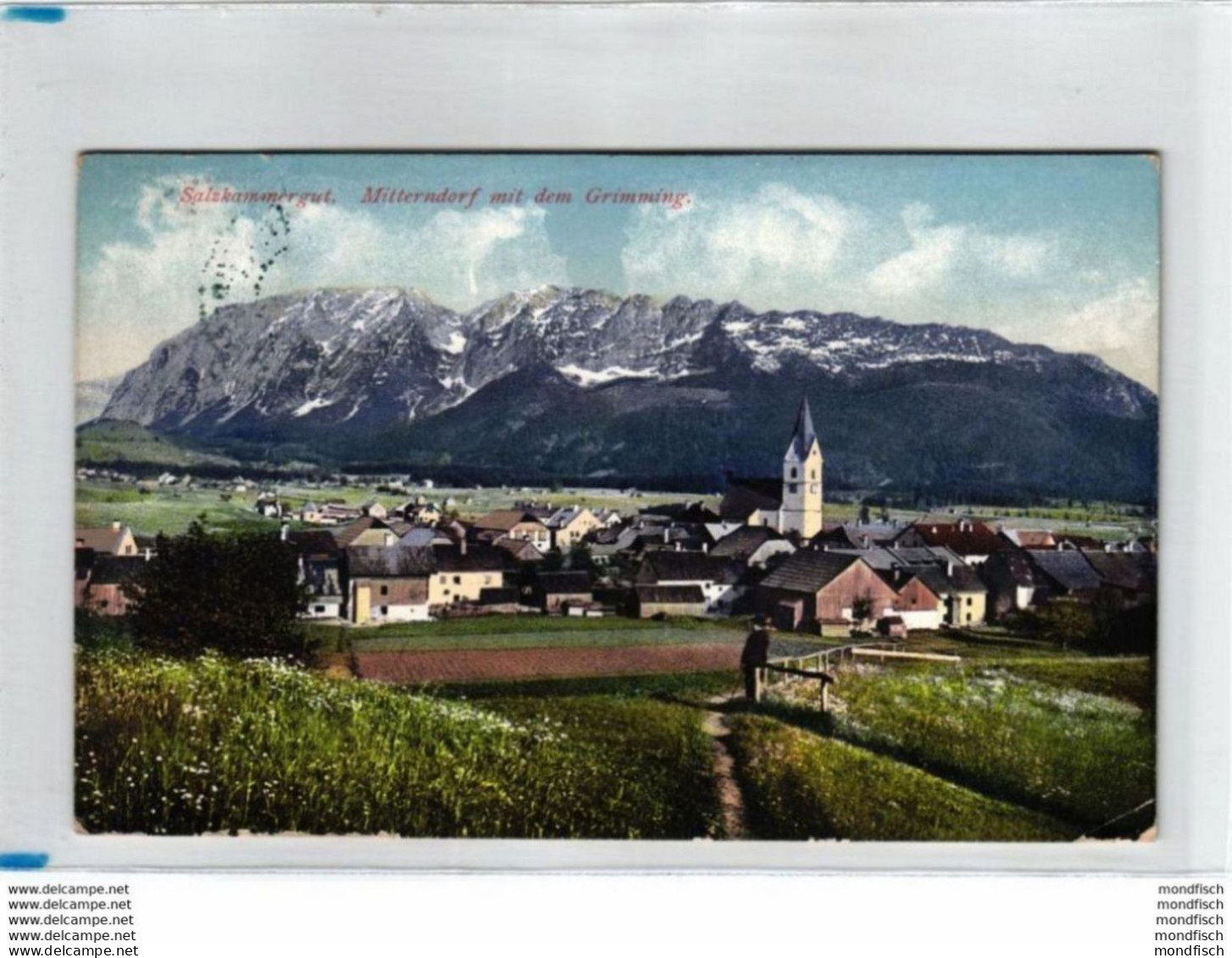 Bad Mitterndorf Mit Dem Grimming Und Wanderer 1918 - Bad Mitterndorf