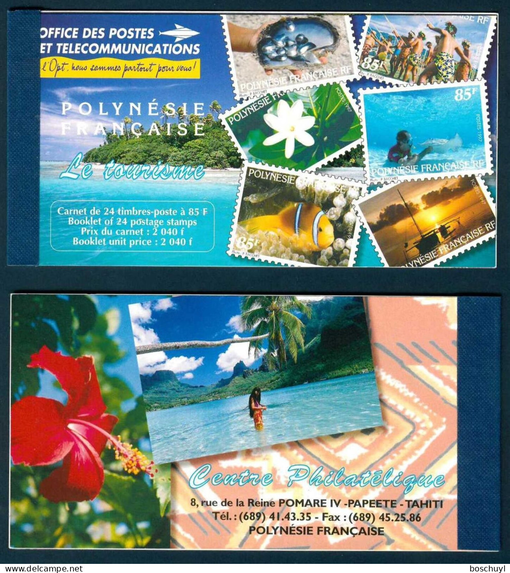Polynesia, French, 1997, Tourism, MNH Booklet, Michel MH 733-744 - Markenheftchen