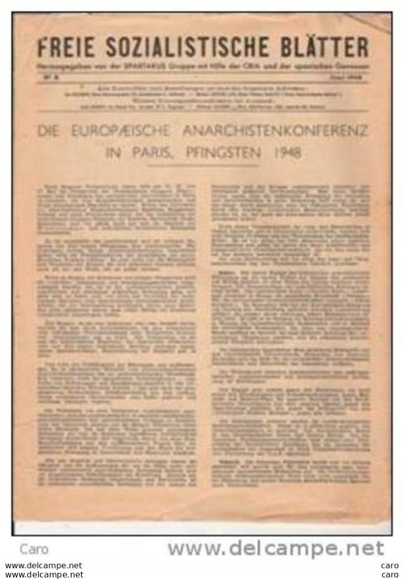 FREIE SOZIALISTISCHE BLATTER, Juni 1948 (politique) - Politique Contemporaine