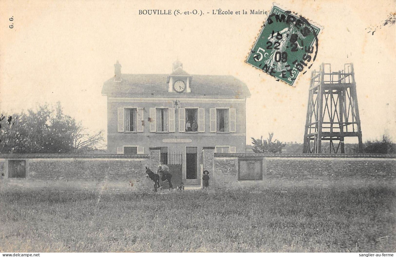 CPA 91 BOUTIGNY / L'ECOLE ET LA MAIRIE - Autres & Non Classés