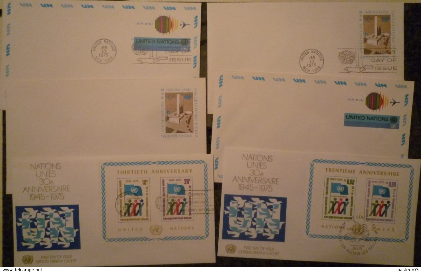 Nations Unies Lot De Entiers Postaux Enveloppes  Neuves Et Oblitérées Voir Scan N° 2 - Collections, Lots & Series