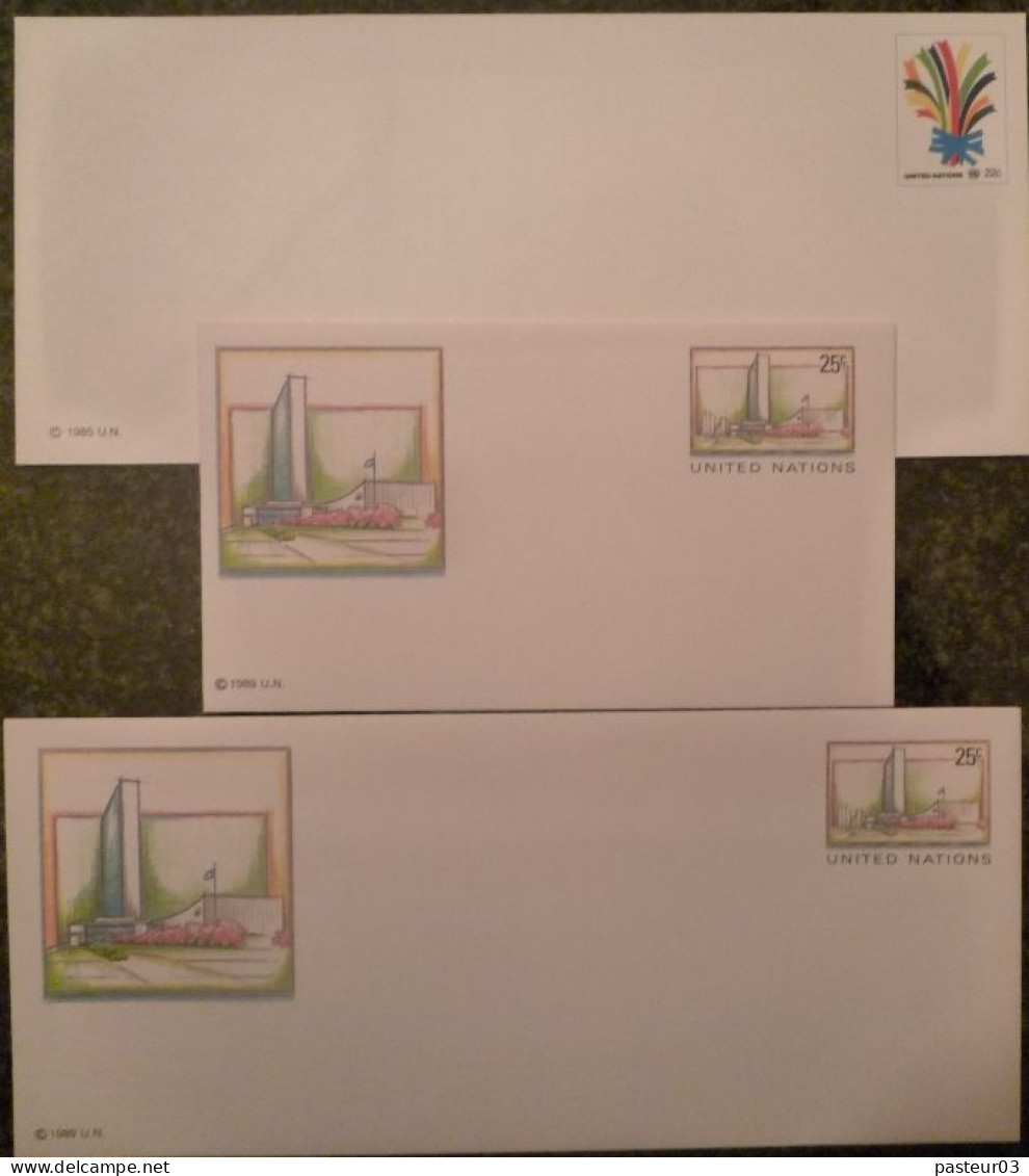 Nations Unies Lot De Entiers Postaux Enveloppes  Neuves Et Oblitérées Voir Scan N° 2 - Collections, Lots & Series