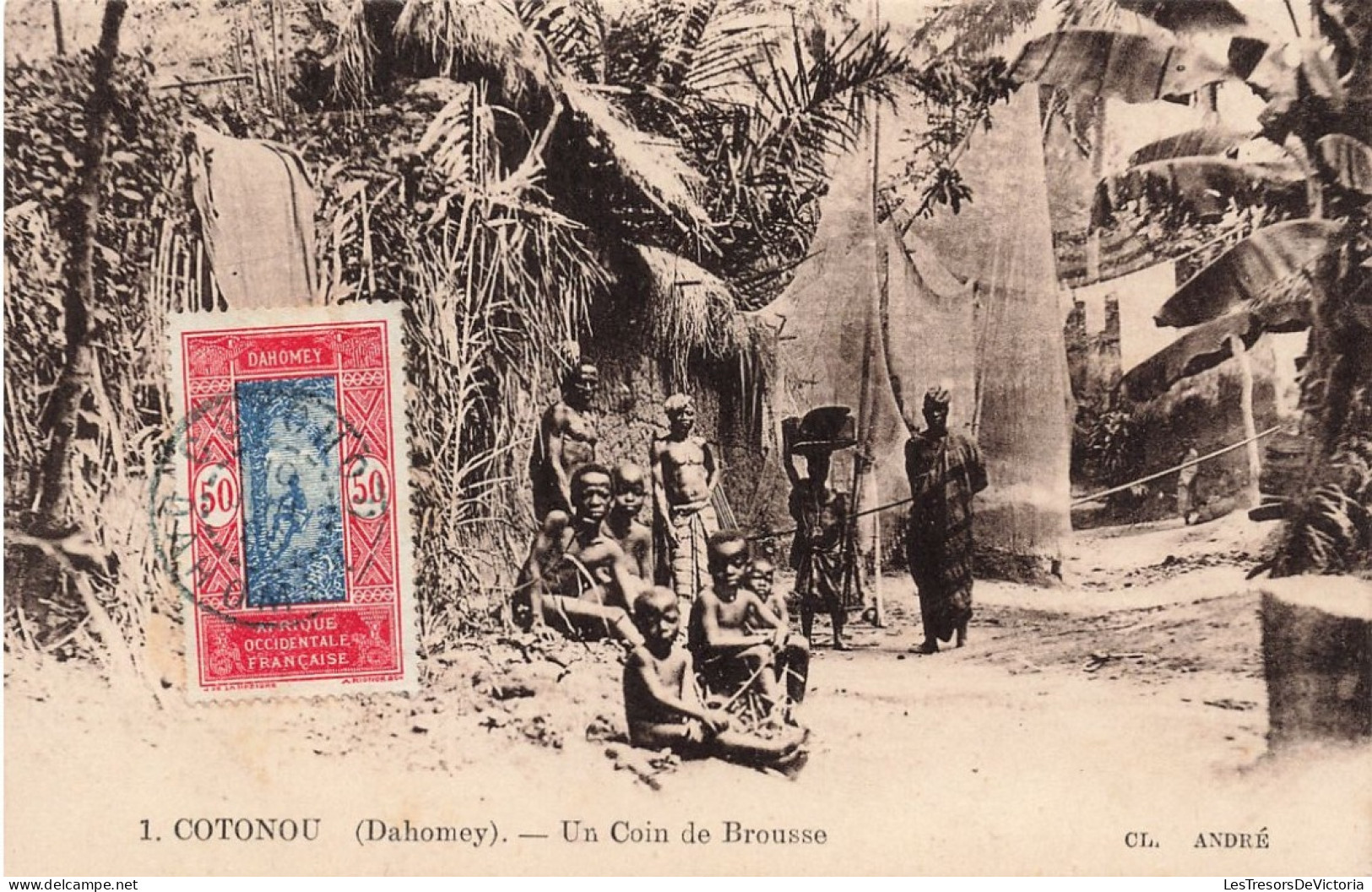 Benin - Catonou - Dahomey - Un Coin De Brousse - Cl. André - Animé  - Carte Postale Ancienne - Benin