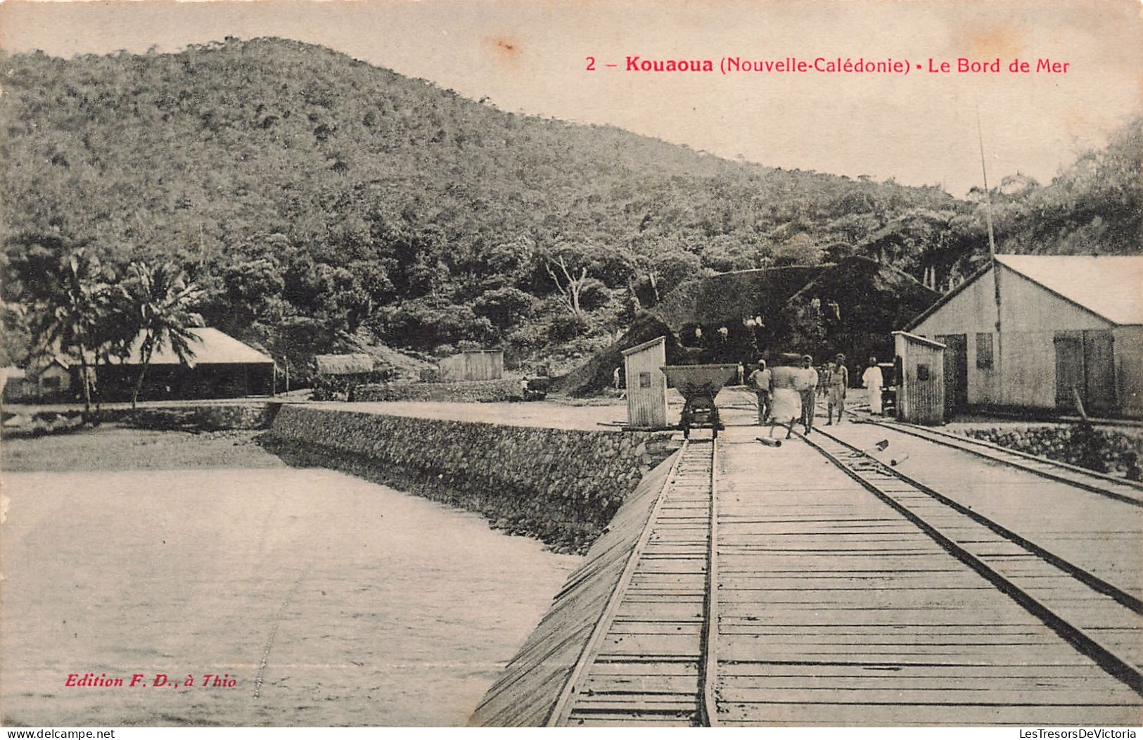 Nouvelle Calédonie - Kouaoua - Le Bord De Mer - Edit. F.D. - Animé - Carte Postale Ancienne - Nueva Caledonia