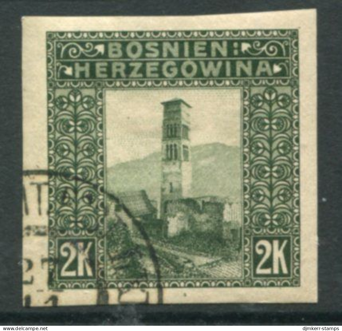 BOSNIA & HERZEGOVINA 1906 Definitive 2 Kr. Imperforate Used..  Michel 43U, SG 200C - Bosnia And Herzegovina