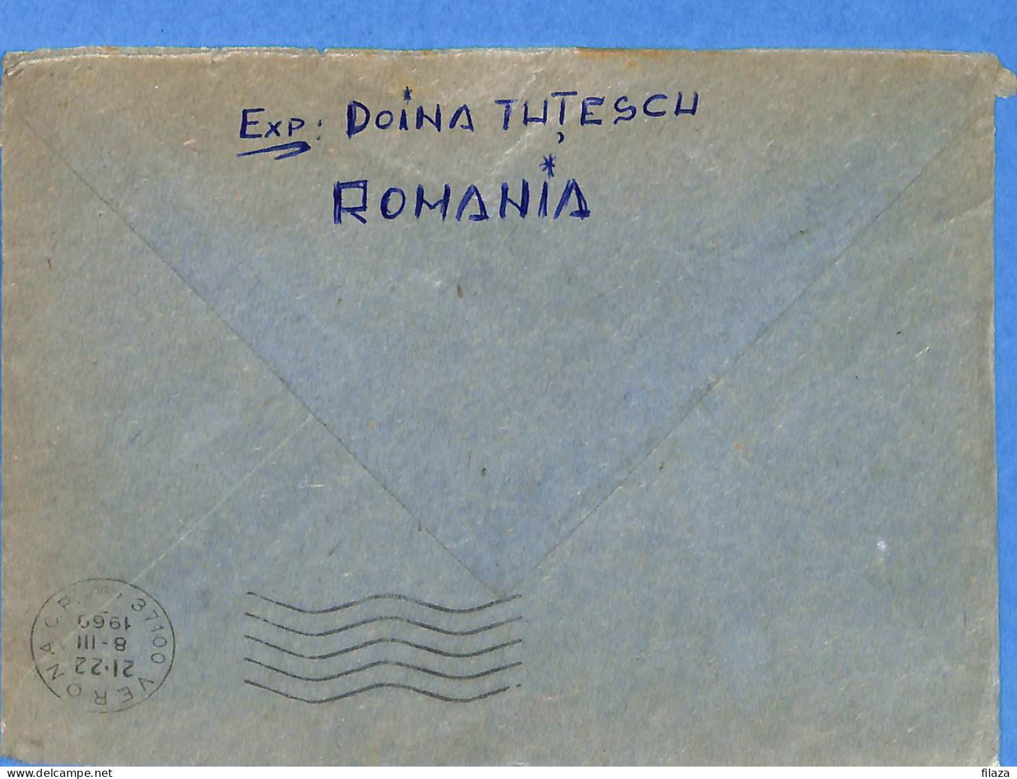 Lettre : Romania To Italy Singer DINO L00114 - Storia Postale