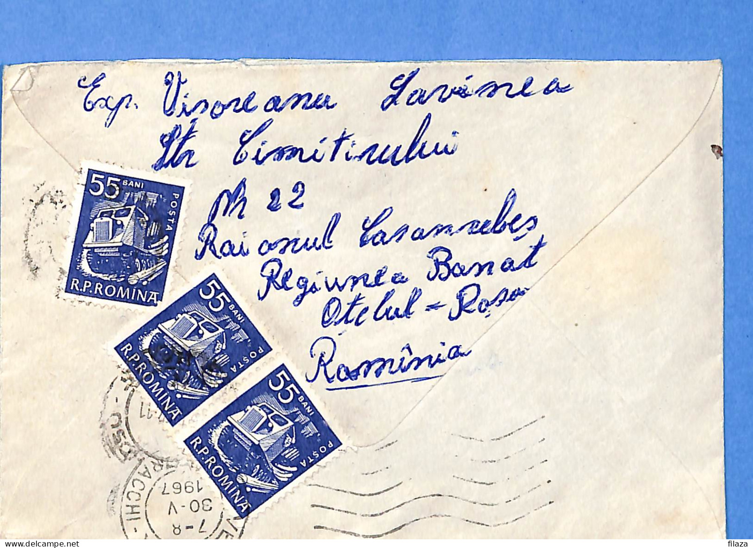 Lettre : Romania To Italy Singer DINO L00136 - Brieven En Documenten