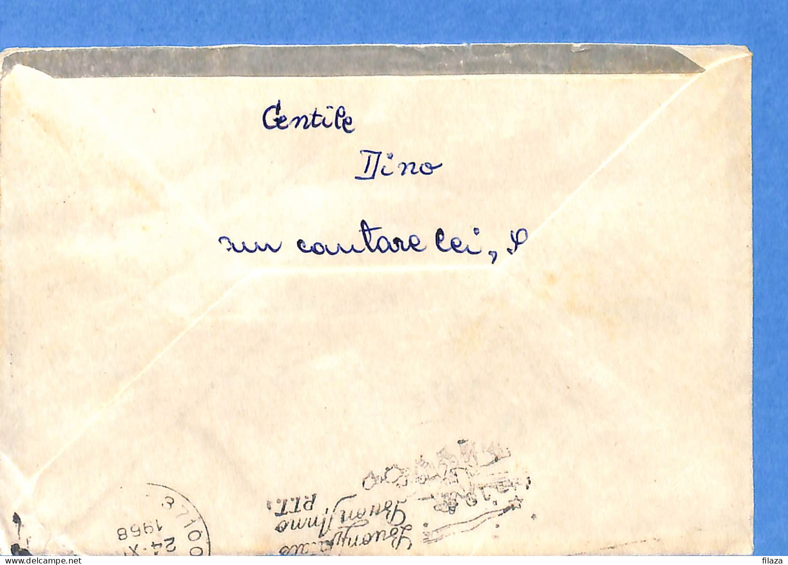 Lettre : Romania To Italy Singer DINO L00158 - Brieven En Documenten