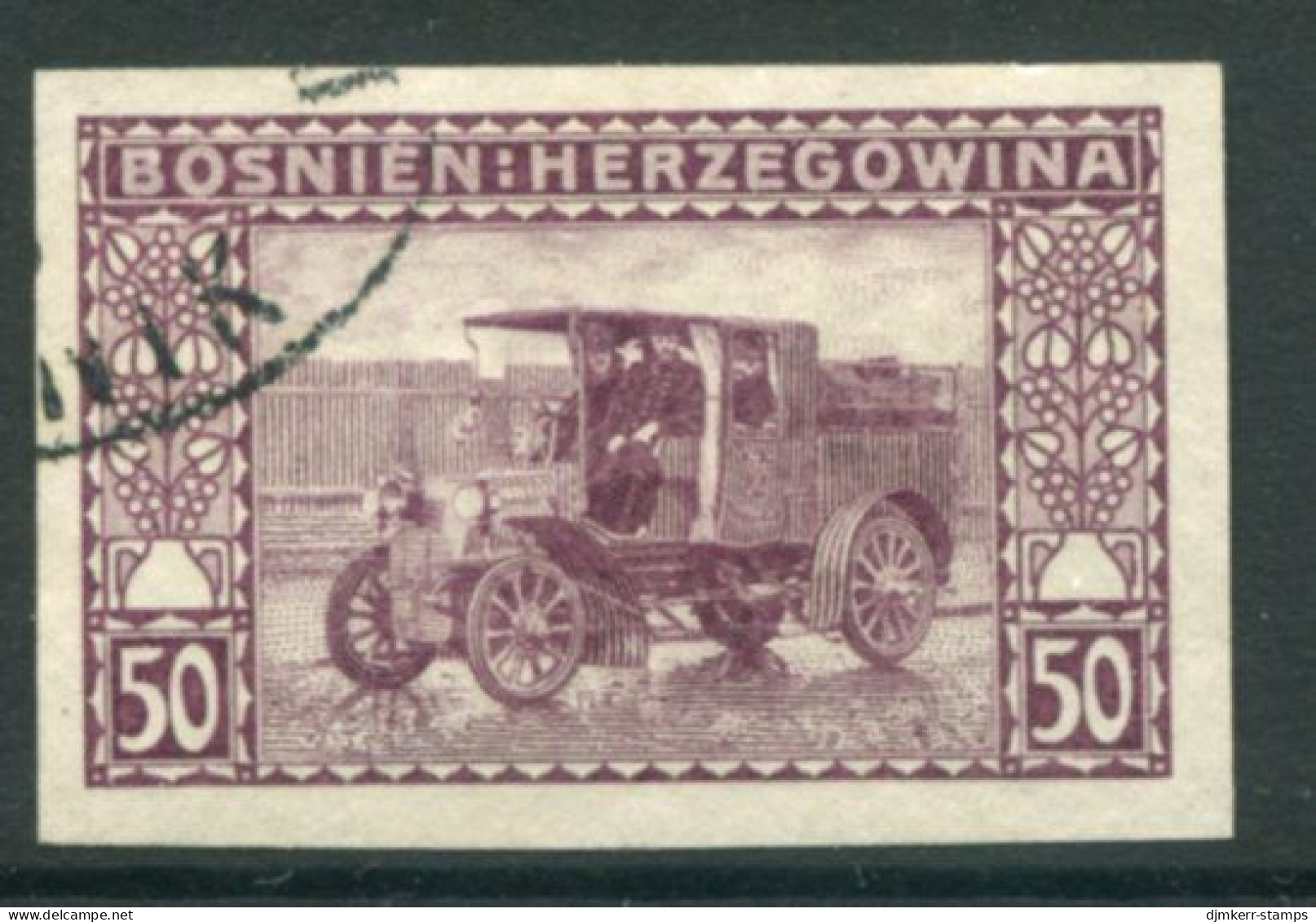 BOSNIA & HERZEGOVINA 1906 Definitive 50 H.. Imperforate Used..  Michel 41U, SG 198C - Bosnien-Herzegowina