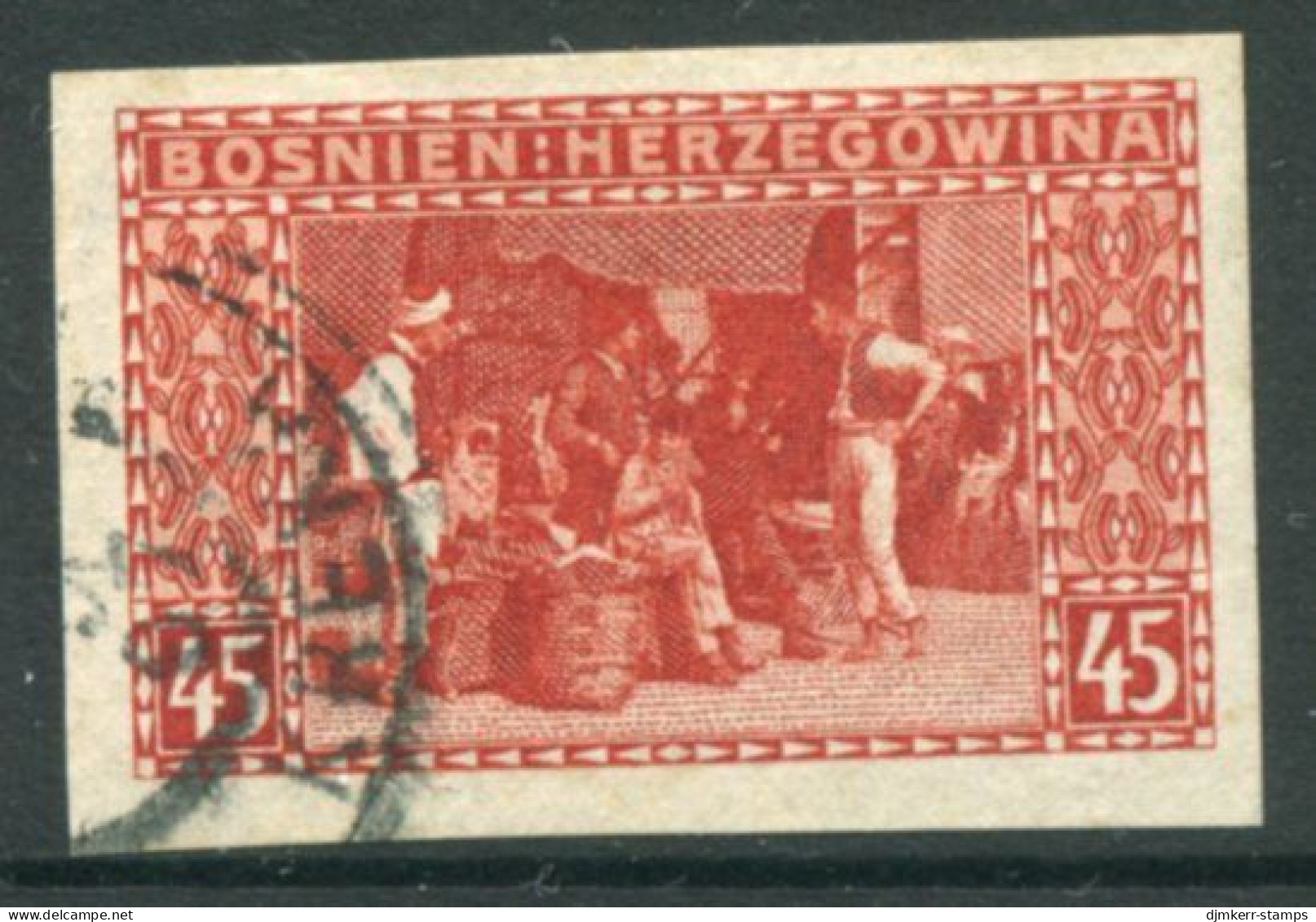 BOSNIA & HERZEGOVINA 1906 Definitive 45 H.. Imperforate Used..  Michel 40U, SG 197C - Bosnie-Herzegovine