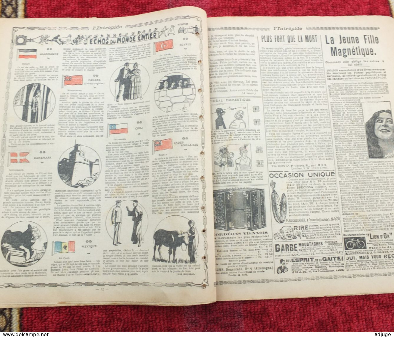 L'INTRÉPIDE -  N° 219 -  26 Juillet 1914- AVENTURES-VOYAGES-EXPLORATIONS - "Un DUEL à l'AMERICAINE" * cf. scans*