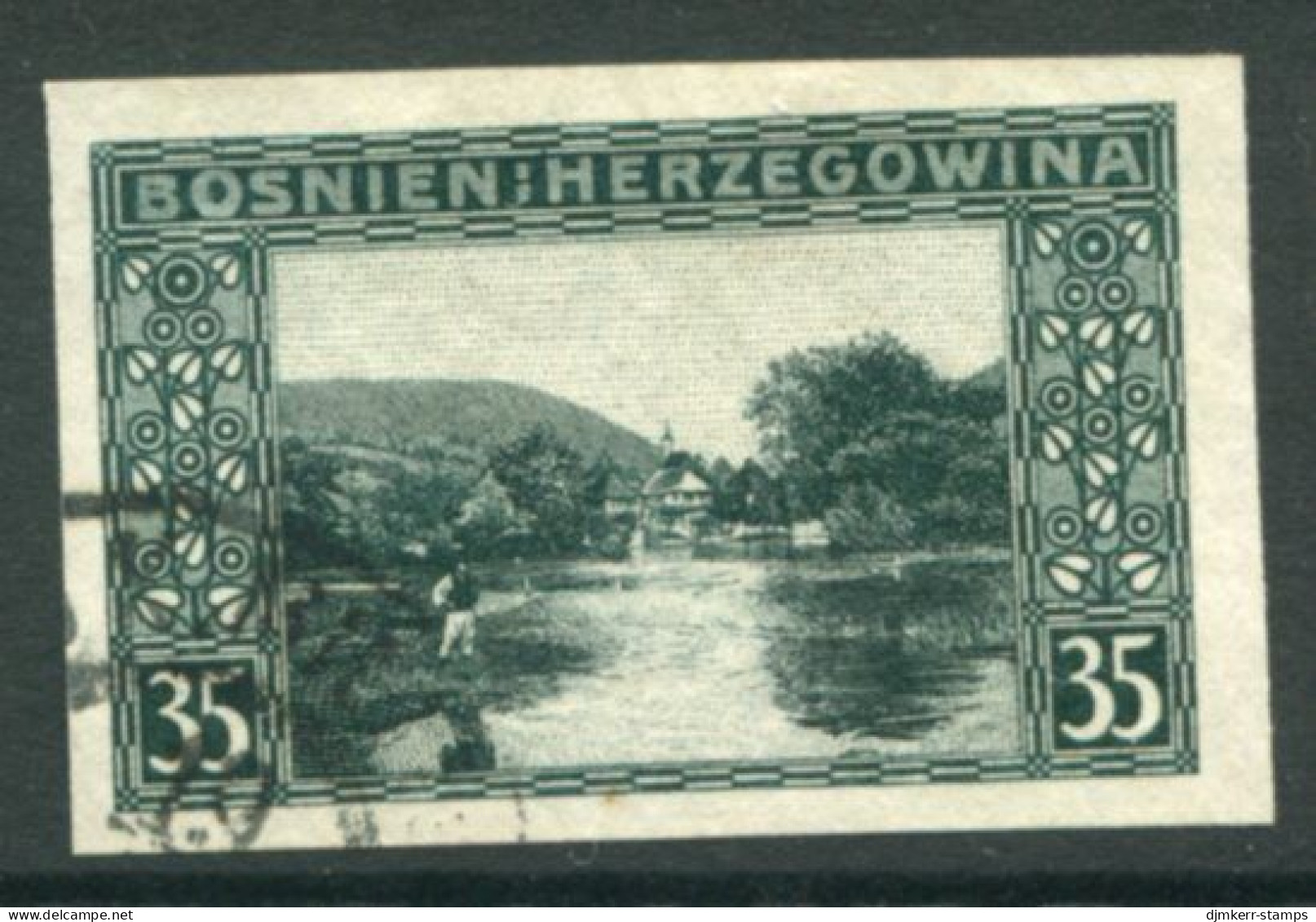 BOSNIA & HERZEGOVINA 1906 Definitive 35 H.. Imperforate Used..  Michel 38U, SG 195C - Bosnie-Herzegovine